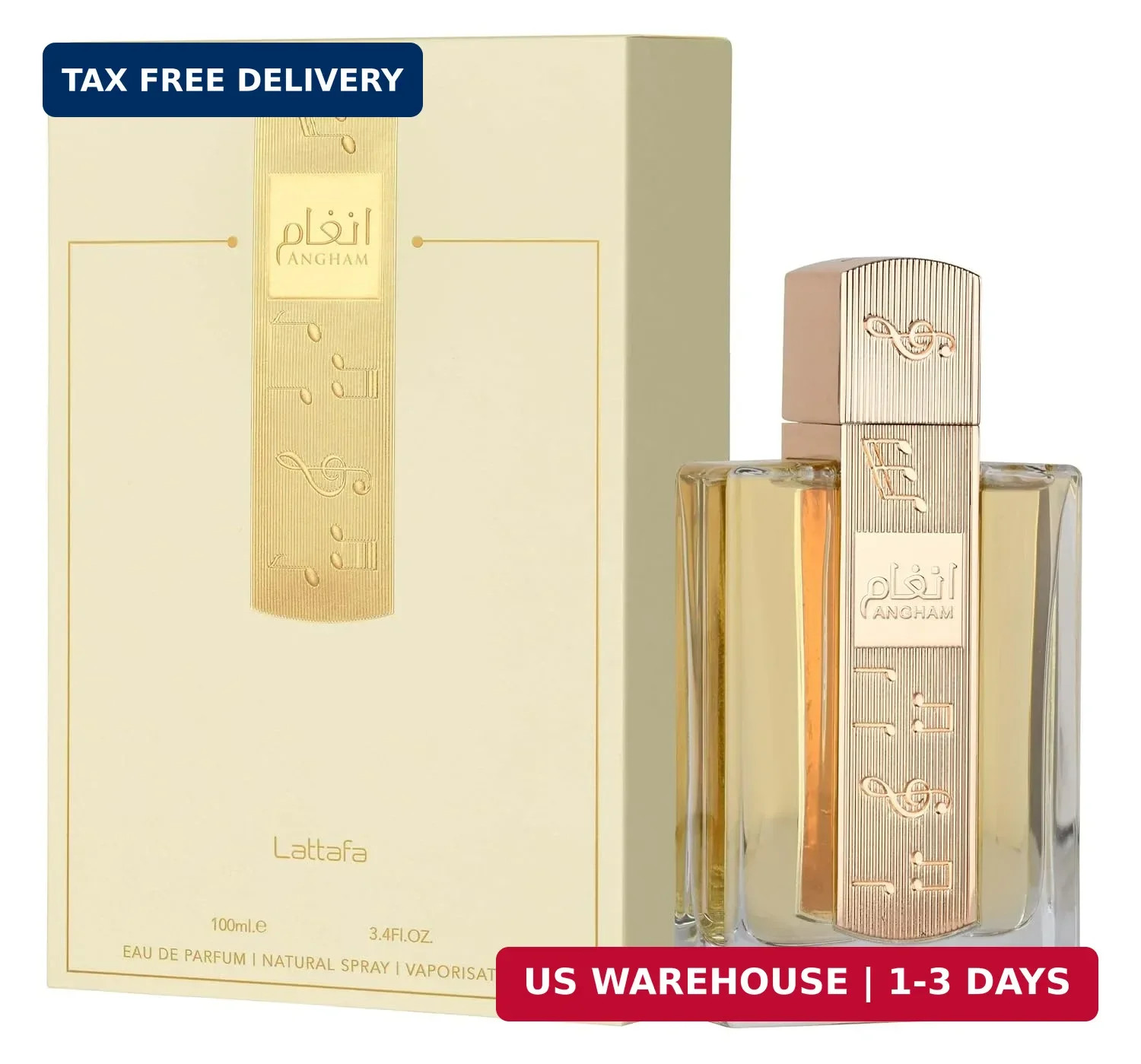 Lattafa Angham – Citrus, Lavender, Musk, Amber, Vanilla – Eau de Parfum Long-Las