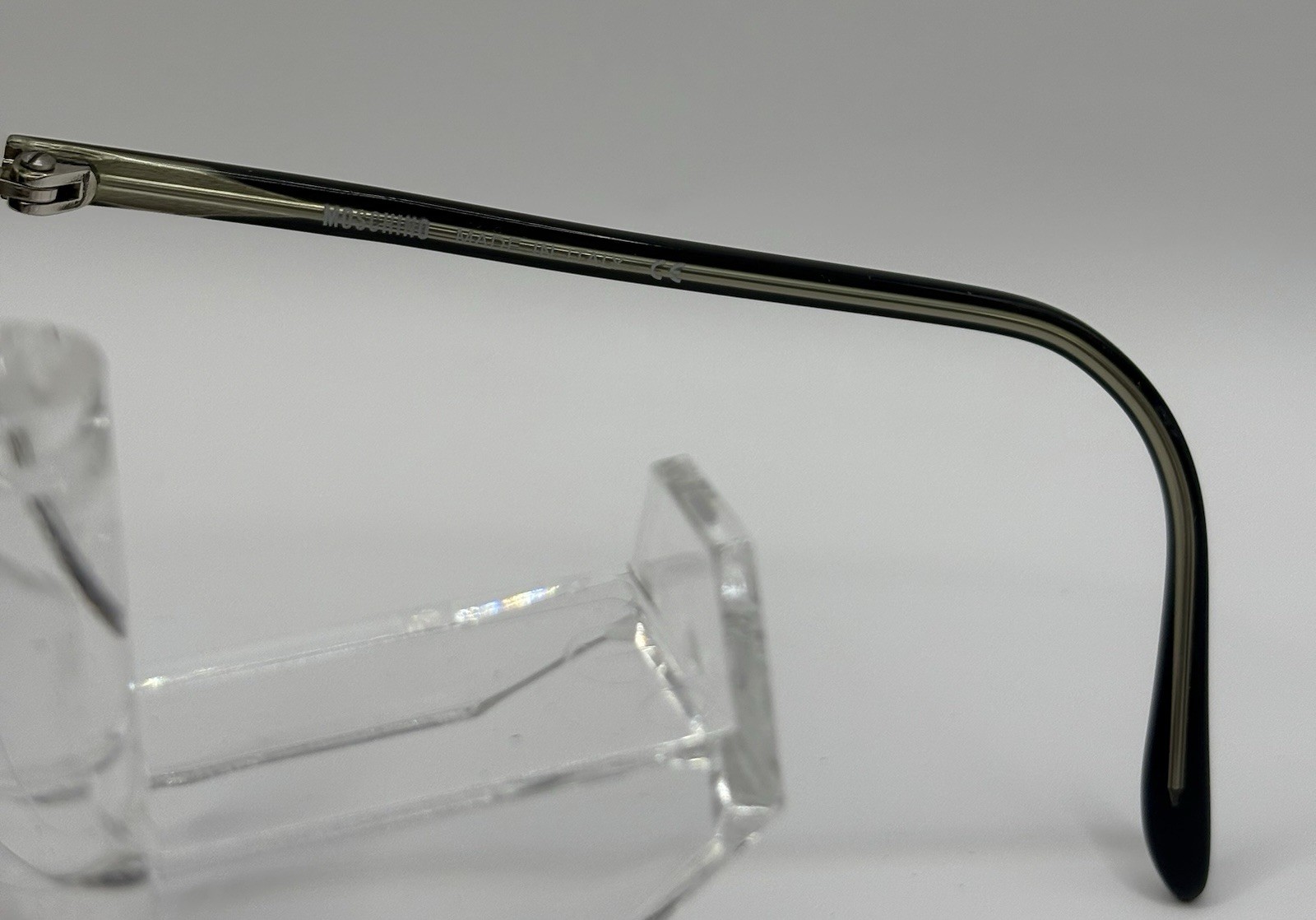 Moschino M3554-A Eyeglasses 45E 135 Black Green Rectangle Italy Women