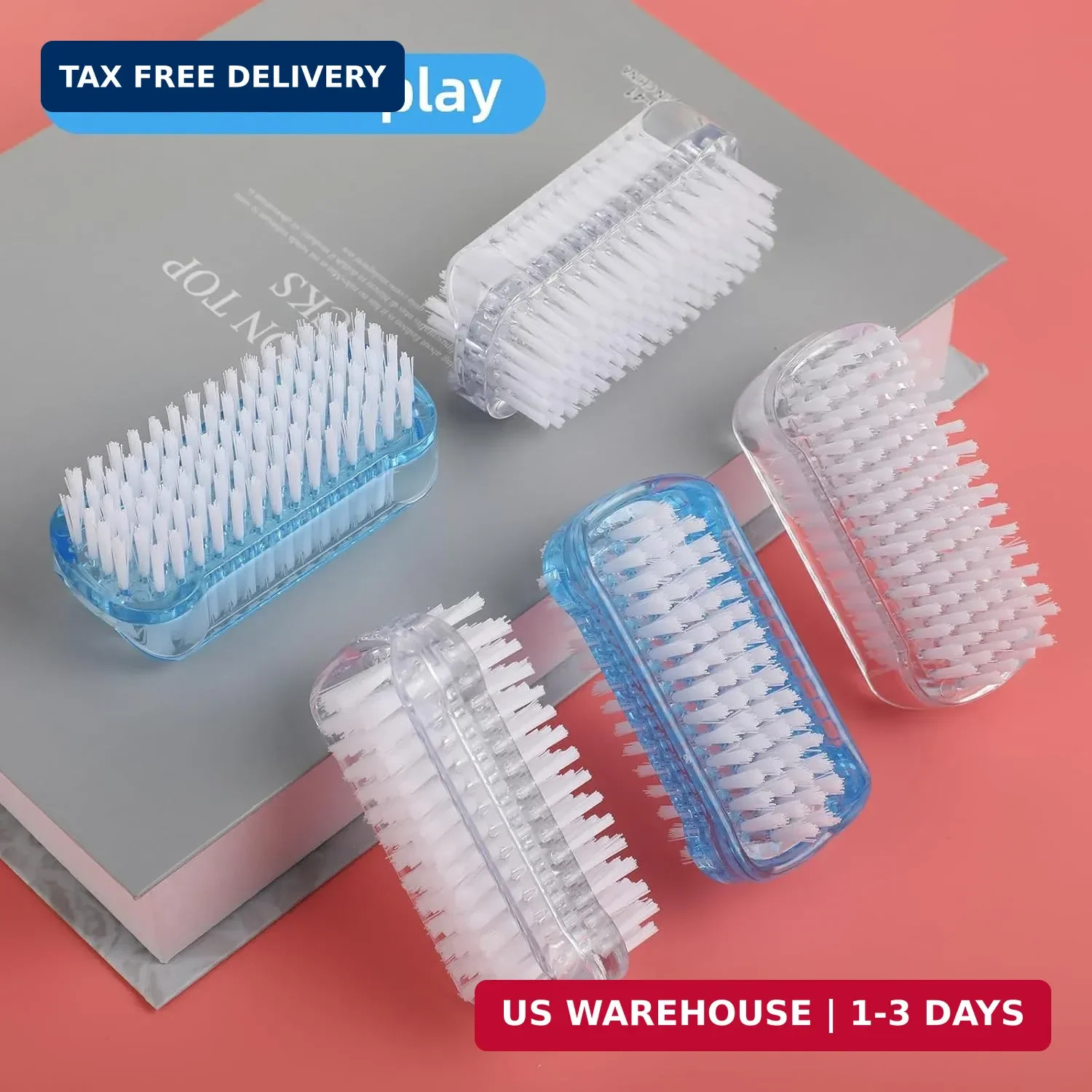 5 Pack Nail Brush for Cleaning Fingernails – Two Sided Hand Fingernail Scrub Bru