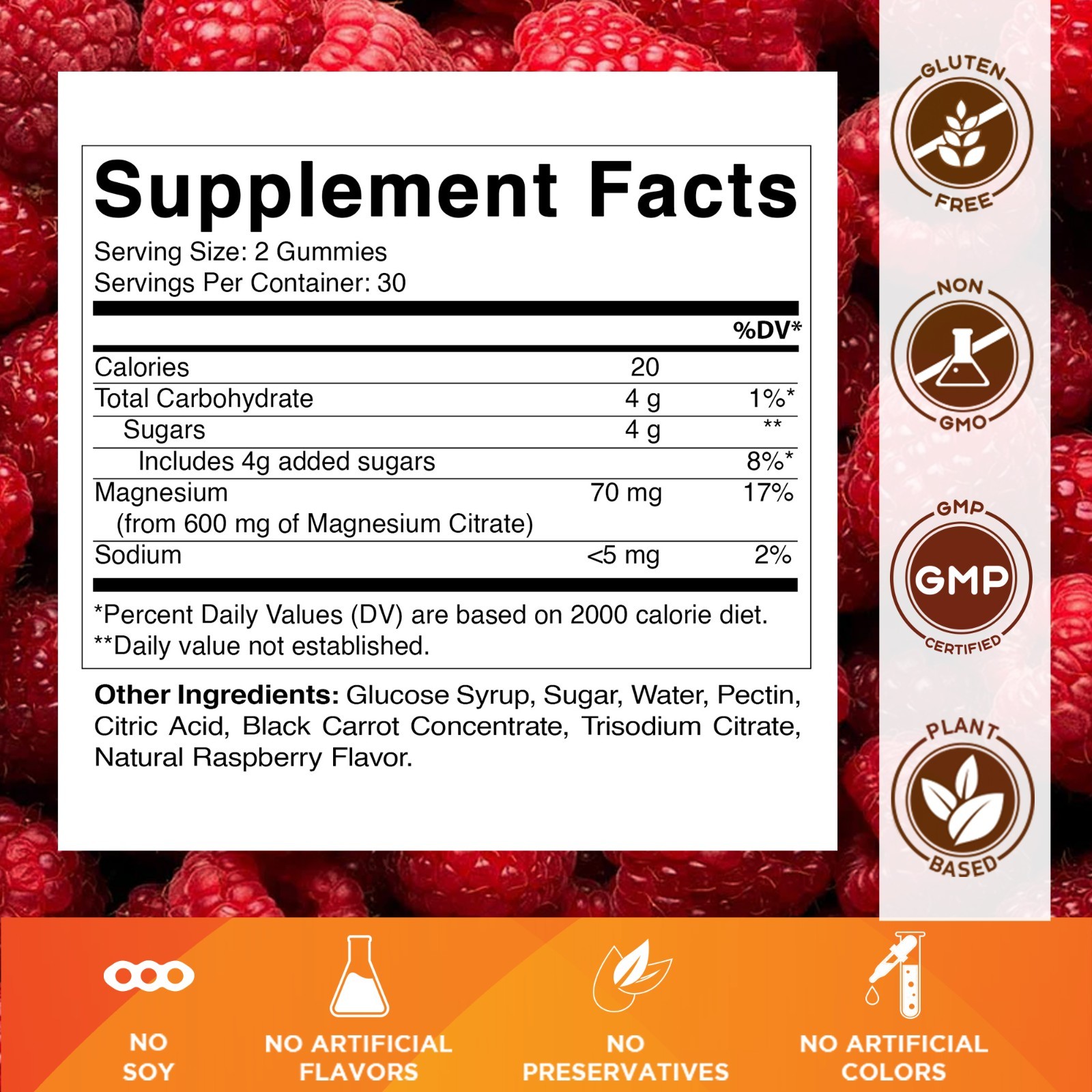 2 Pack Vitamatic Magnesium Citrate Gummies 600mg per Serving – 60 Vegan Gummies