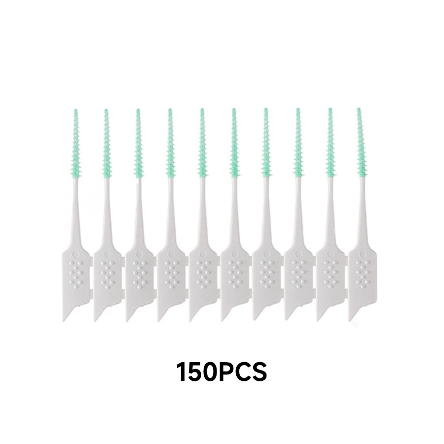 150pc Interdental Brush Soft Rubber Toothpick Teeth Cleaning Tool Oral Care Flos