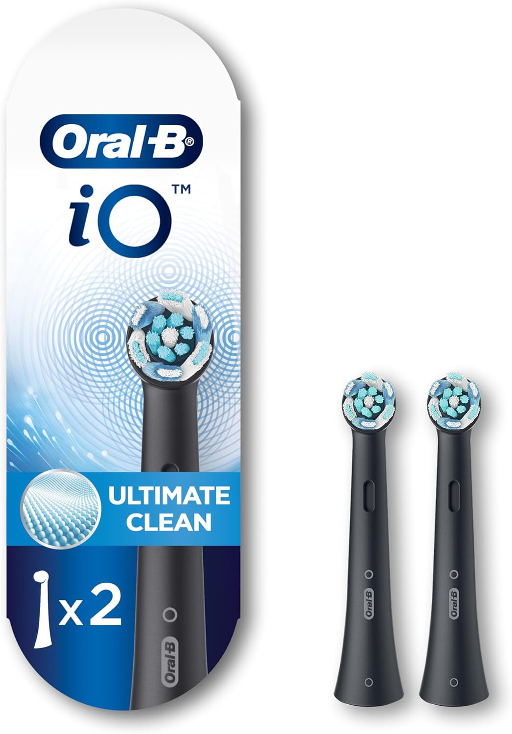 Oral-B iO Series Ultimate Clean Electric Toothbrush Replacement 2 Pack Black