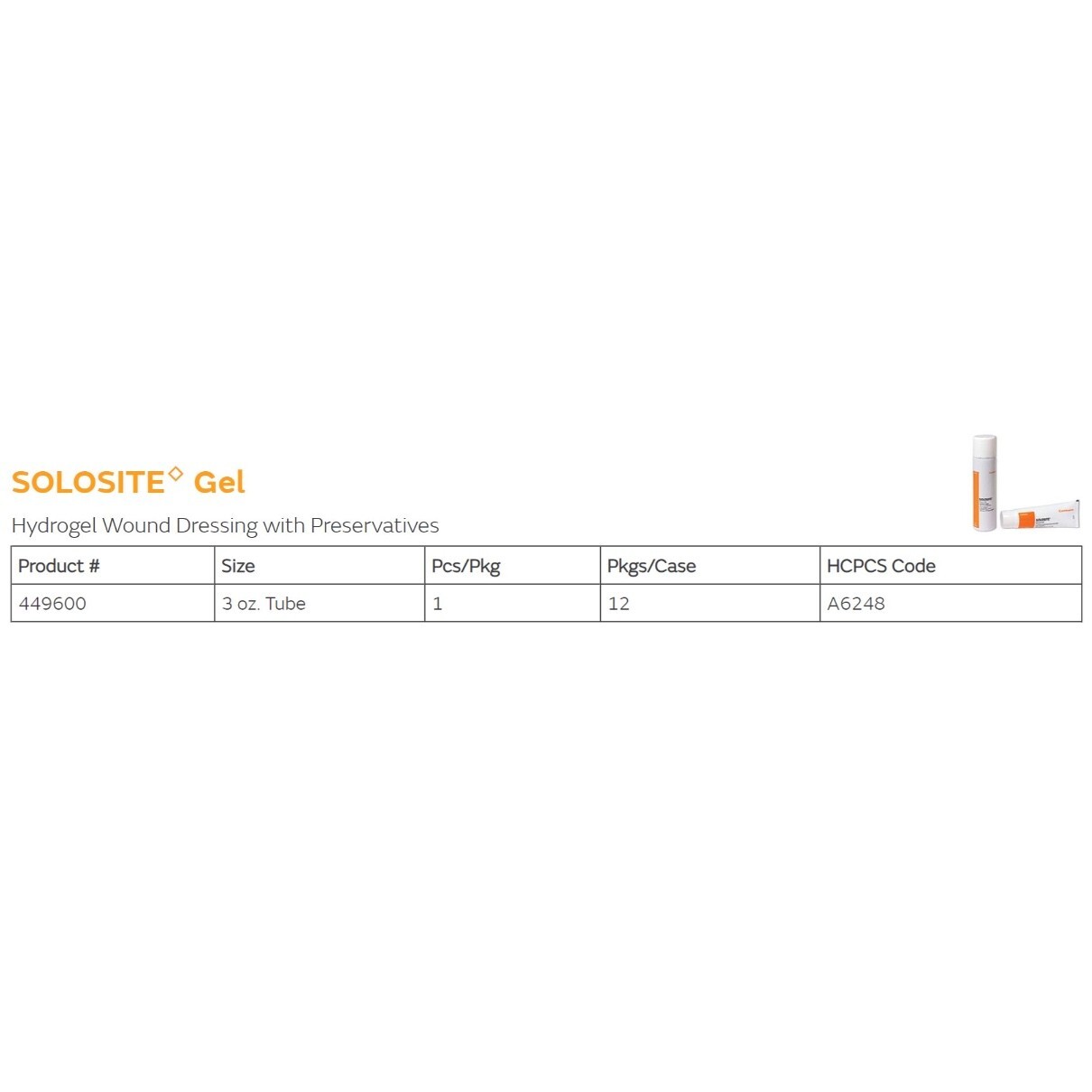 Solosite Hydrogel Wound Dressing by Smith & Nephew, 3 oz Tubes – Box of 12 Tubes