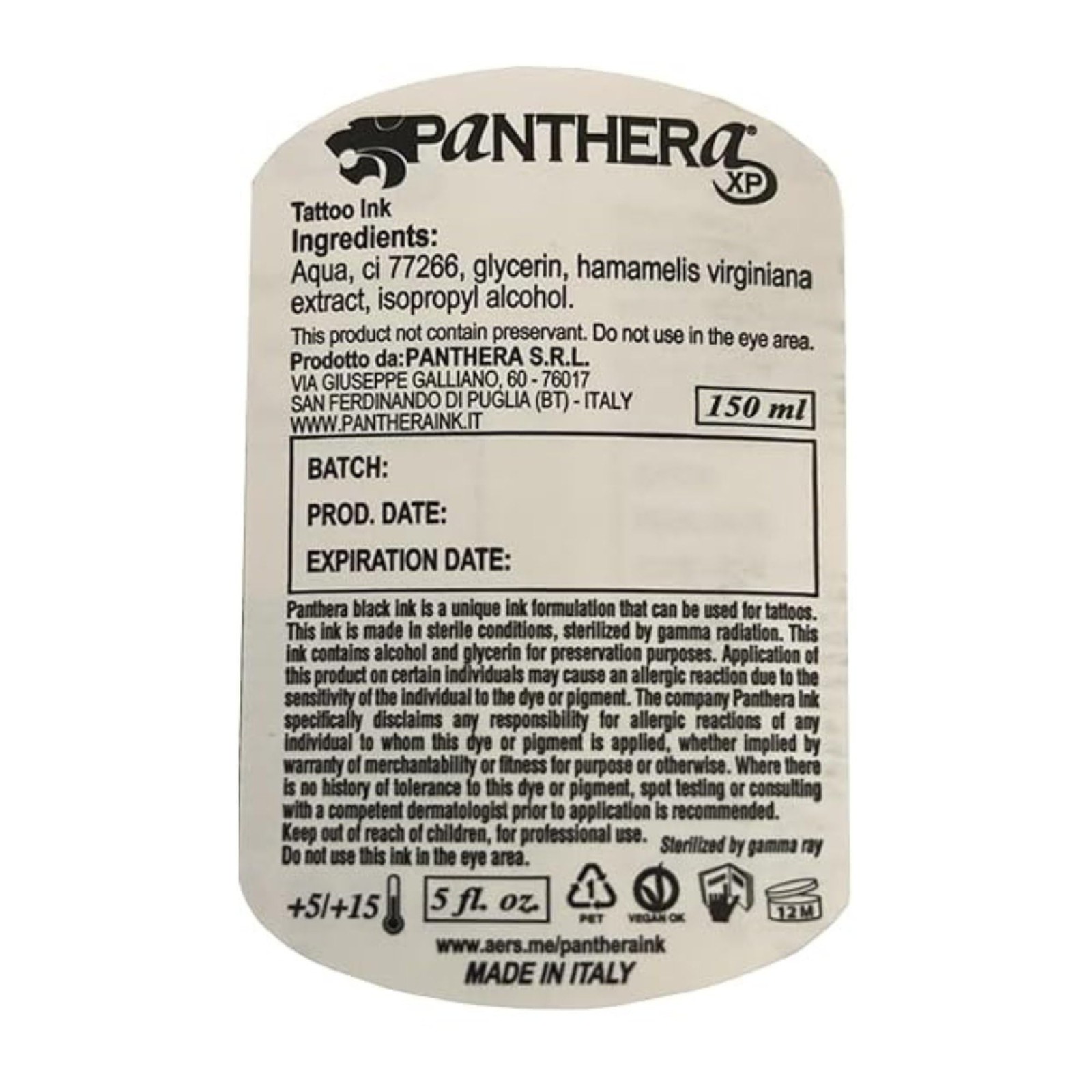 Tattoo Ink – XXX TRIBAL BLACK – 5oz Bottle
