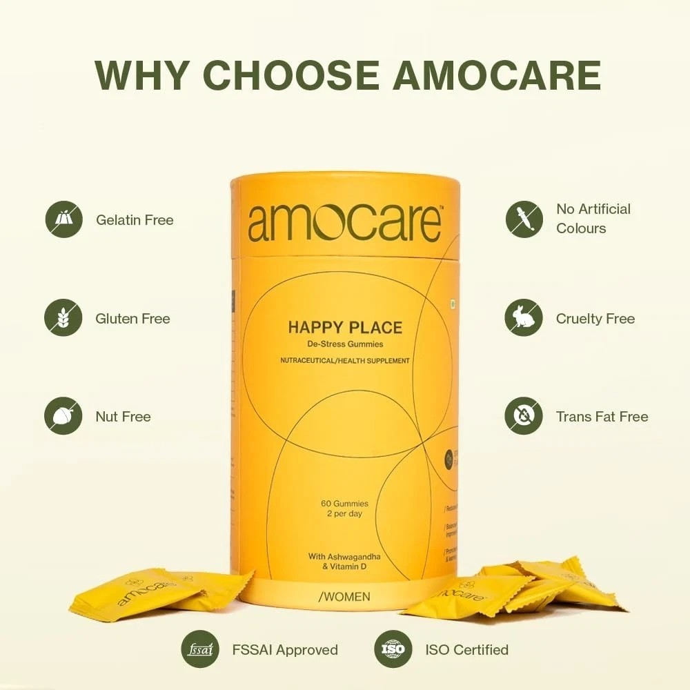 Amocare Happy Place Vitamin D Gummies, 60 Gummies