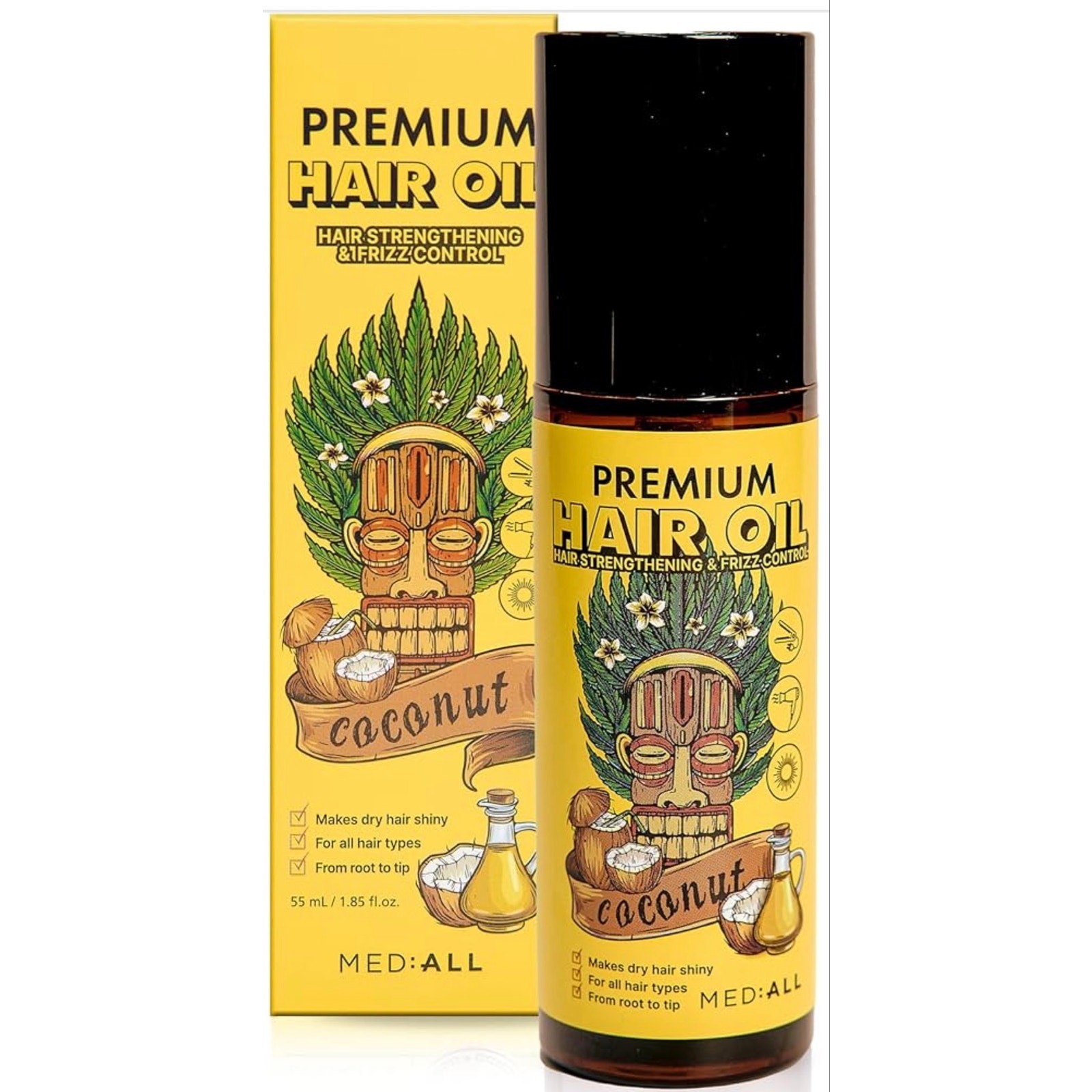 MEDIALL Premium Hair Oil for Frizzy hair. Hair Growth Serum (1.85 fl oz)