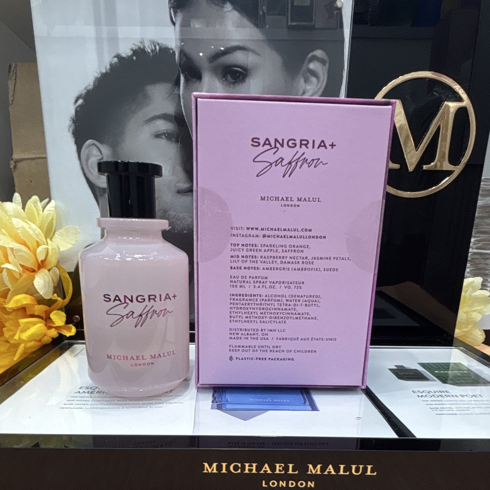 Michael Malul London Sangria+ Saffron Eau de Parfum Spray 3.4 fl oz Plastic-Free