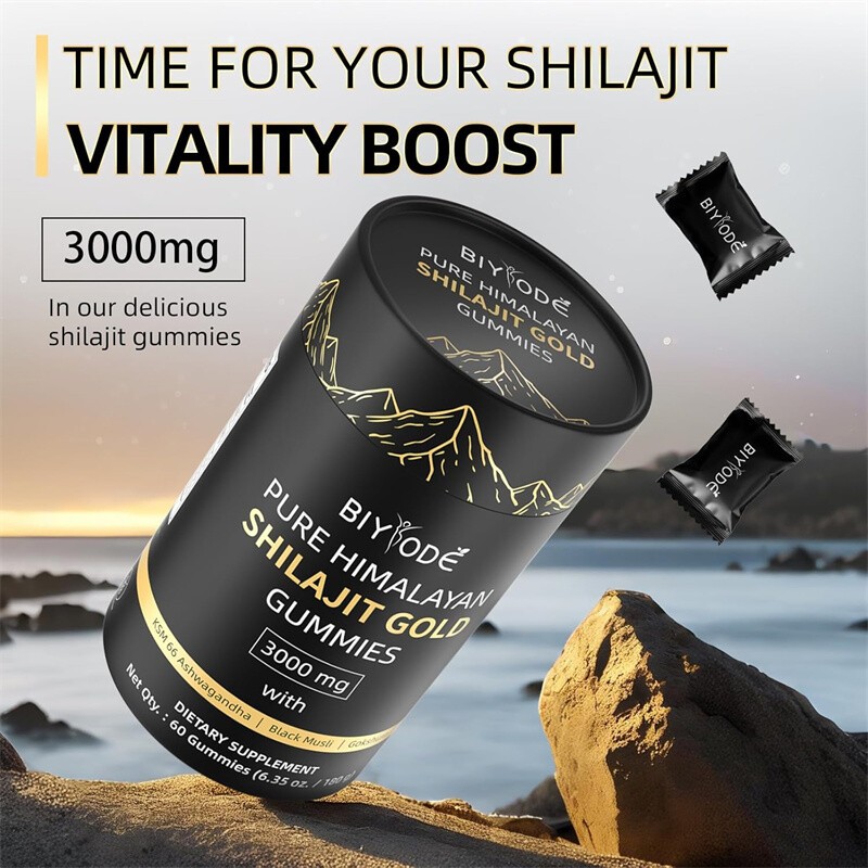 Himalayan Shilajit GOLD Gummies, Organic, Extremely Potent 3000 mg, Fulvic Acid