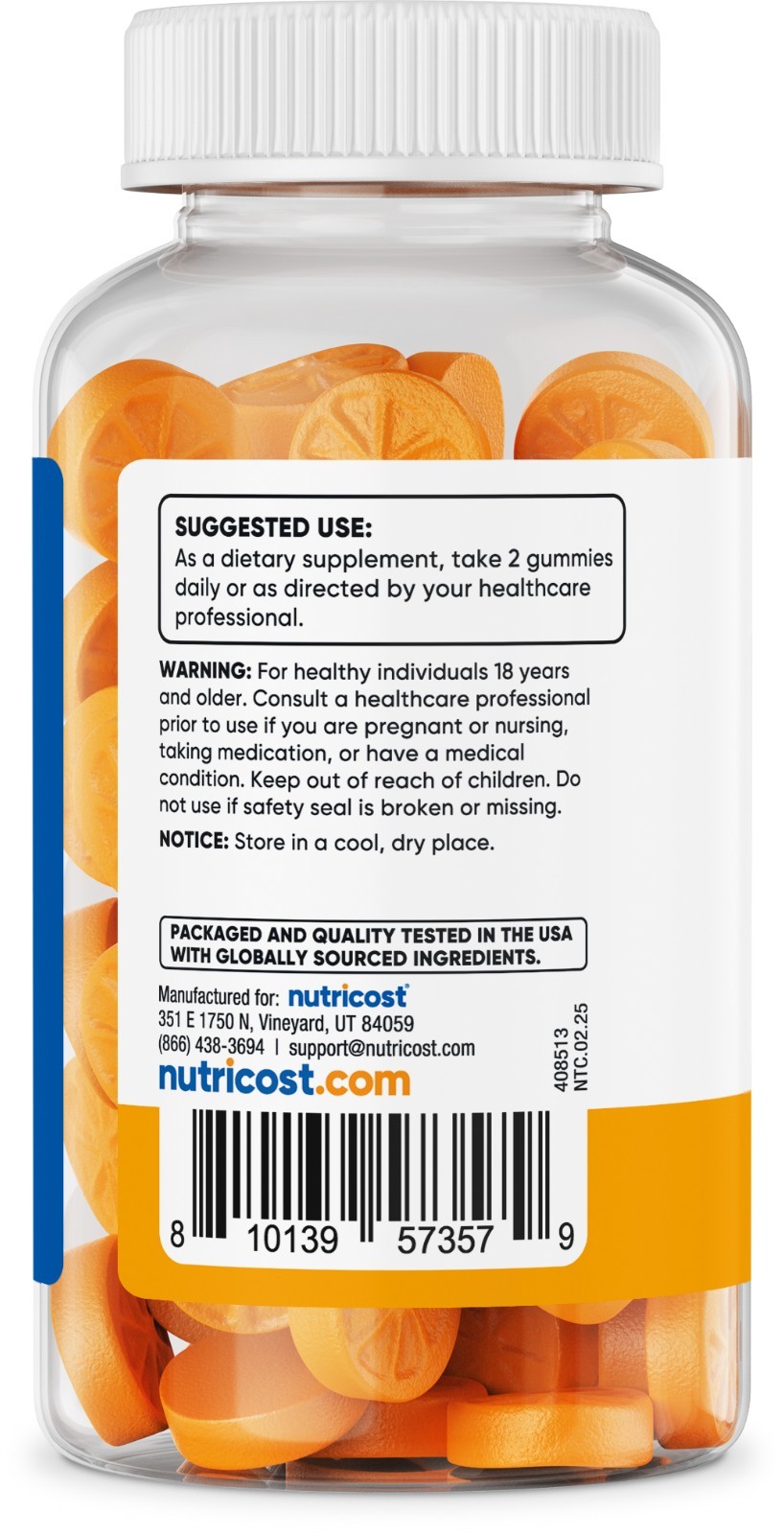 Nutricost Turmeric Gummies 2,000mg Tumeric per serving (120 gummies)