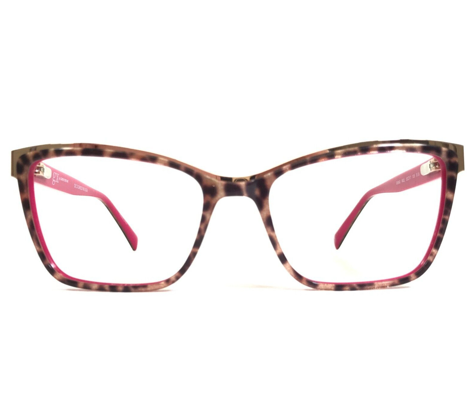 Gwen Stefani Eyeglasses Frames GX082 MUL Brown Tortoise Pink Cat Eye 52-17-135