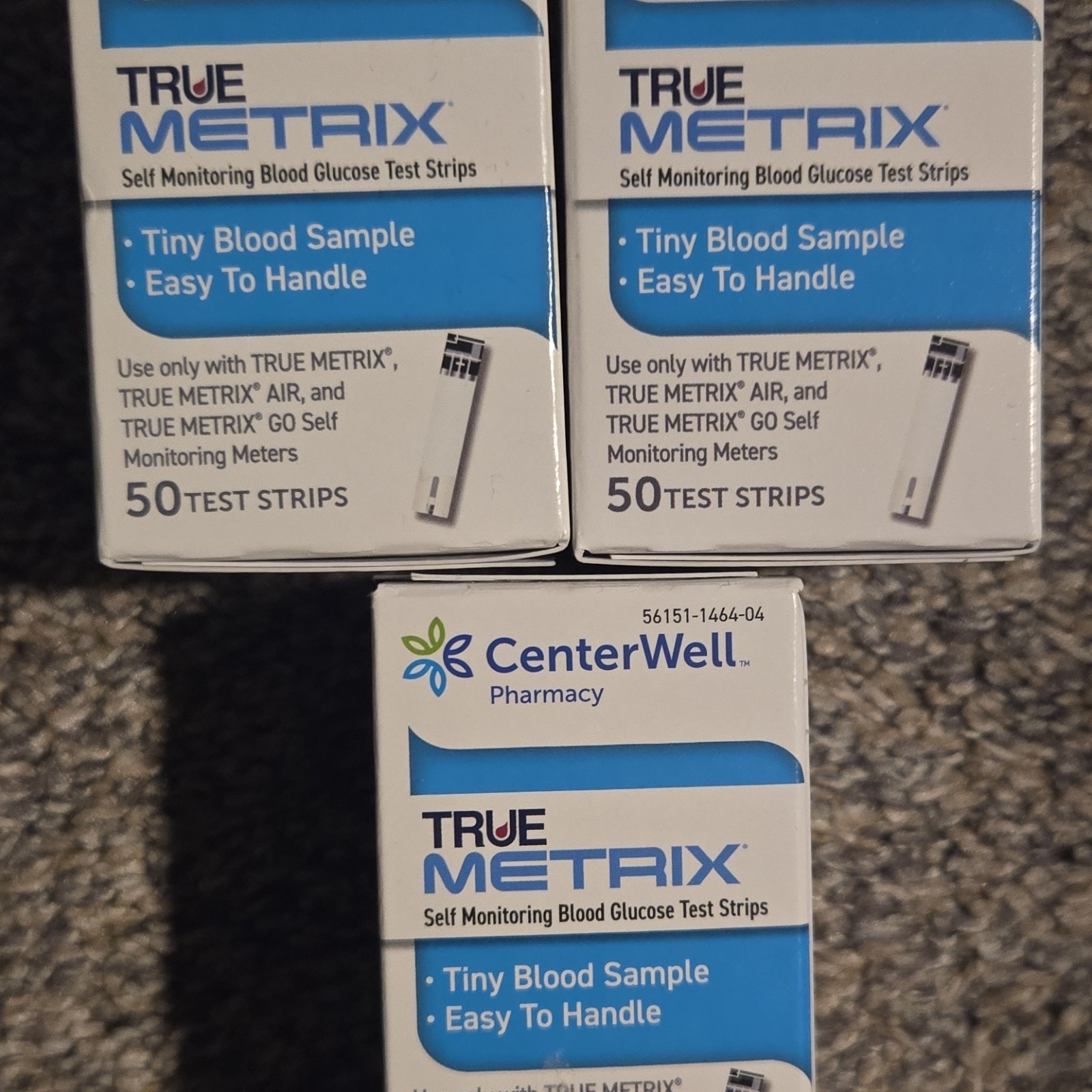 TRUE METRIX Glucose Test Strips 3 Box Deal 50 Ct per Box 150 strips Tot Exp 2027