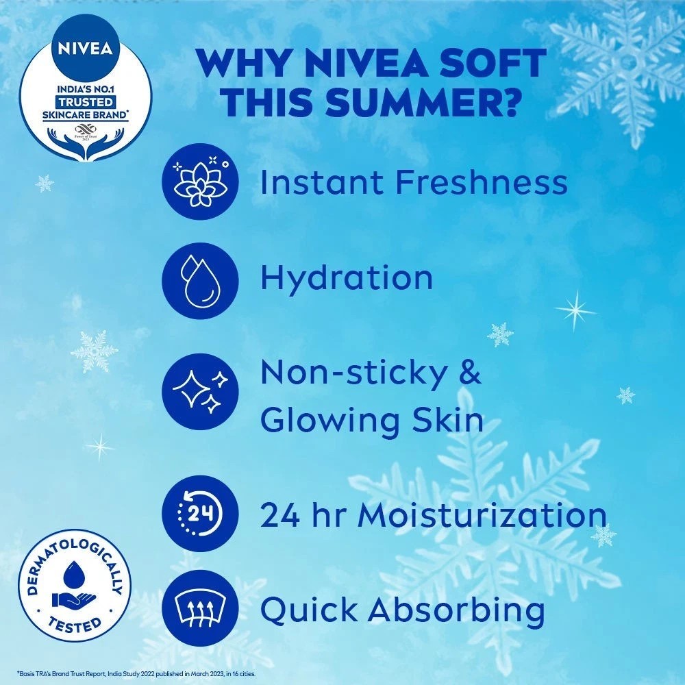NIVEA Soft Light Moisturizer 200ml | Peppy Pomegranate | For Face, Hand & Body