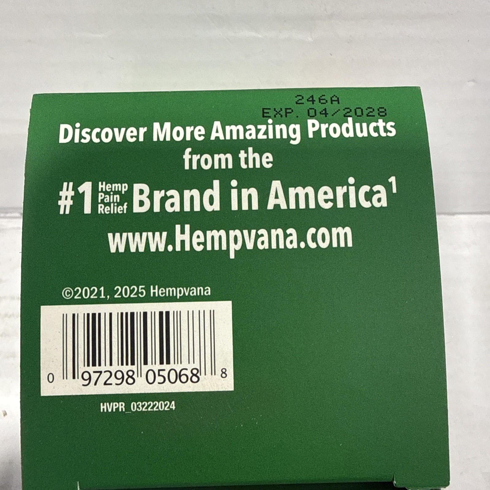 2 LOT HEMPVANA MAXIMUM STRENGTH PAIN RELIEF CREAM. EXP. 04/28good product