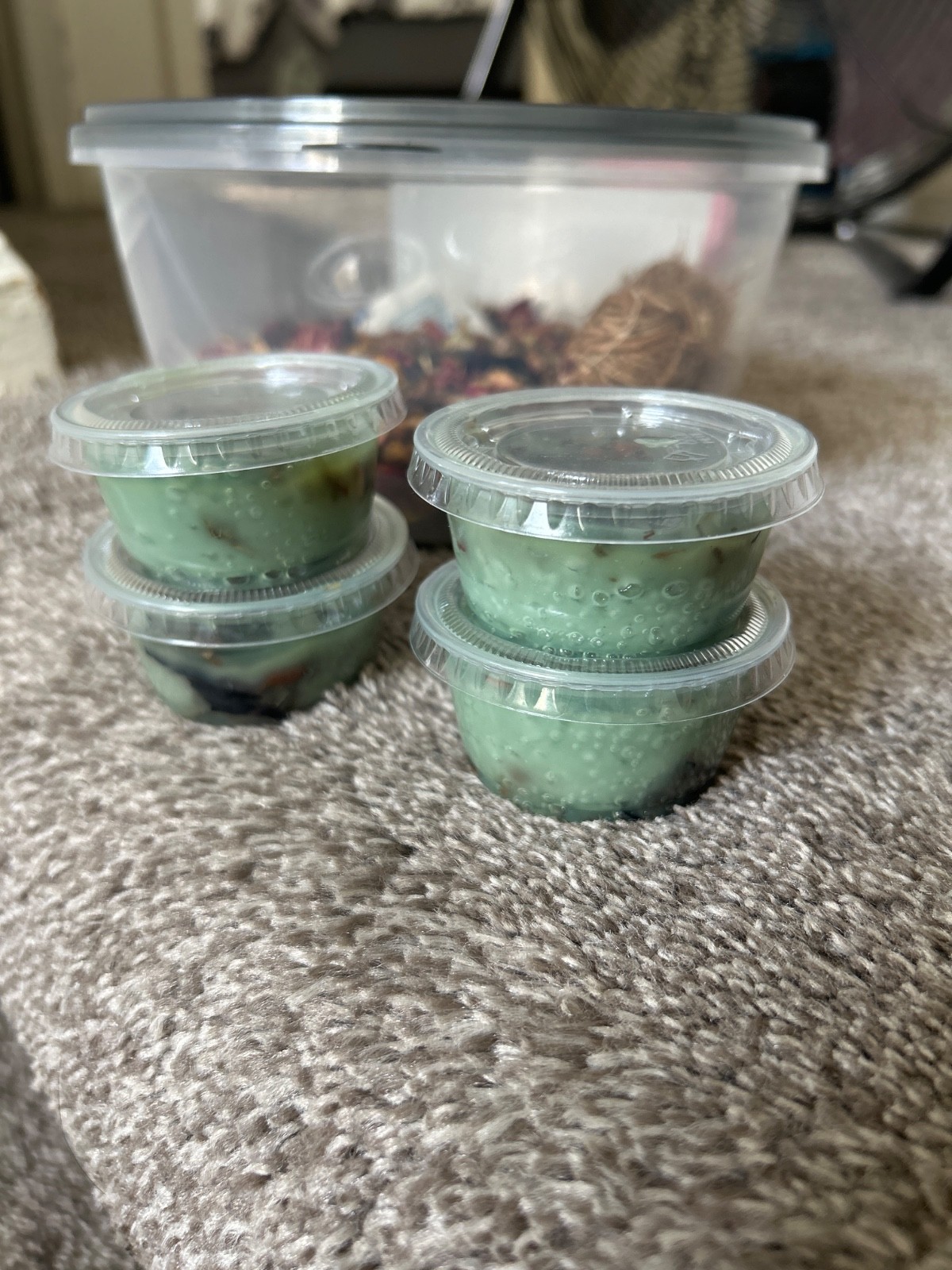 Natural Hair Growth Grease 2oz container with or without the herbs.