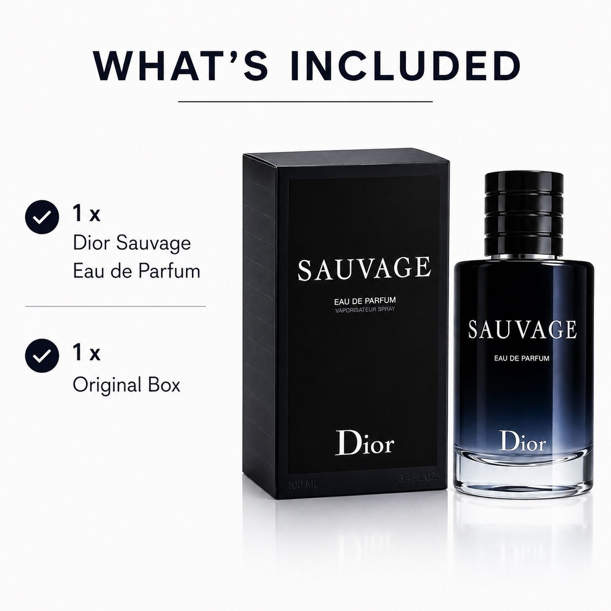 Dior Sauvage Eau De Parfum EDP Spray for Men 3.4 oz 100ml New In Box