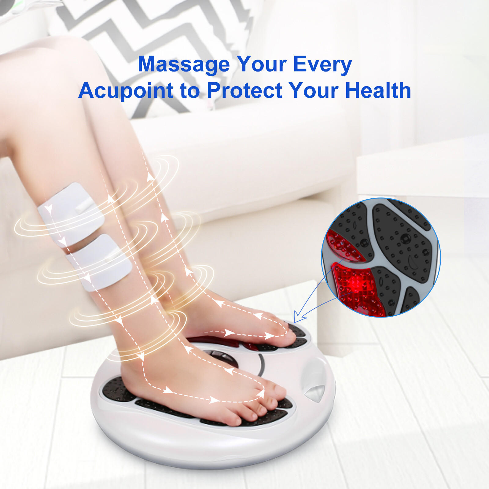 OSITO EMS Foot Circulation Massager Booster for Neuropathy Feet Legs Pain Relief