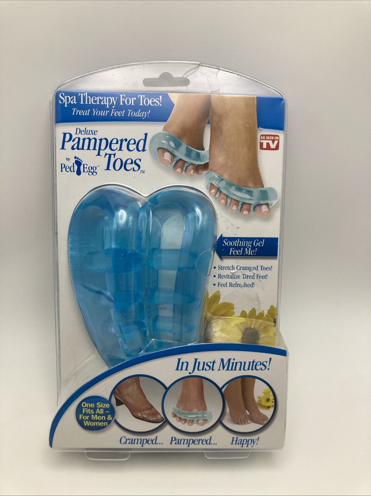Blue Deluxe Pampered Toes By Ped Egg Spa Therapy For Toes New In Box