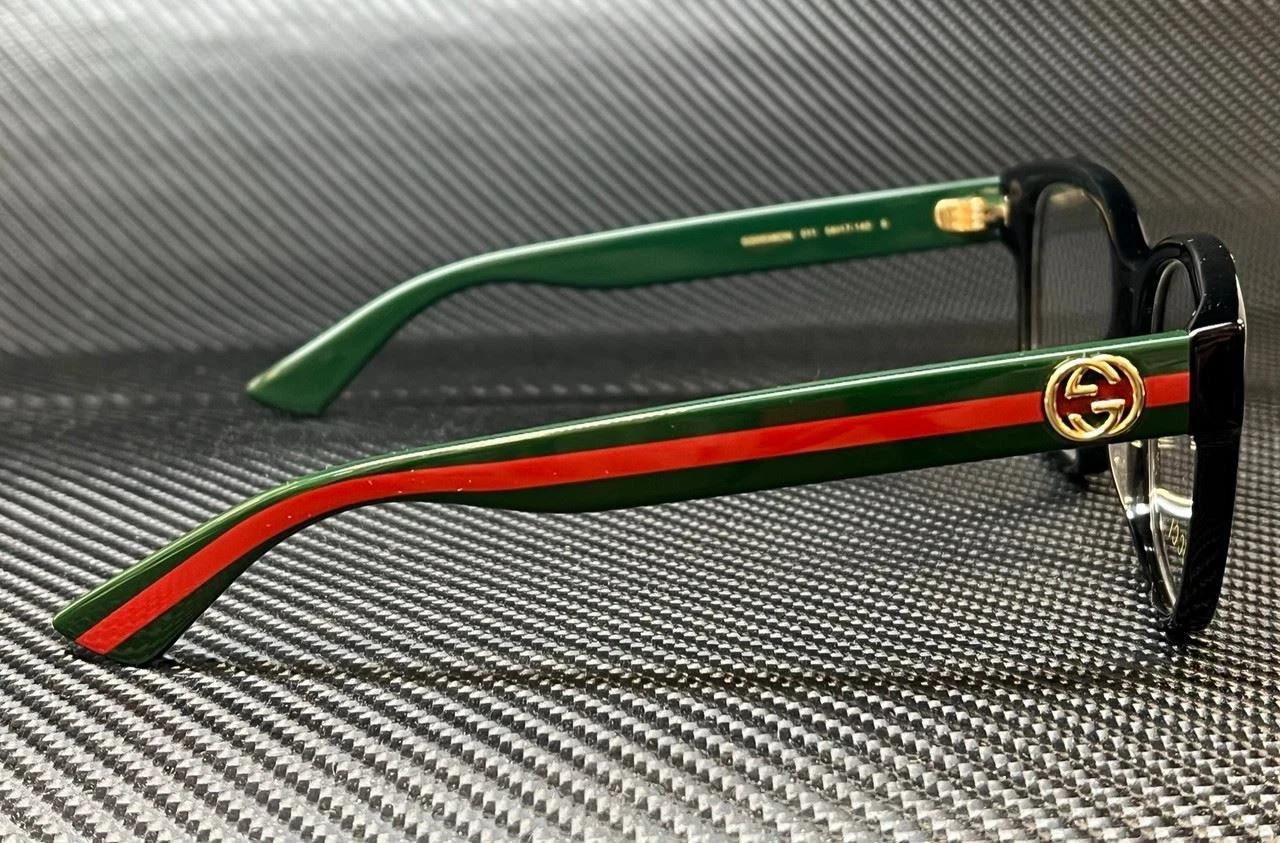 GUCCI GG0038ON 011 Black Green / Red Women’s 54 mm Eyeglasses