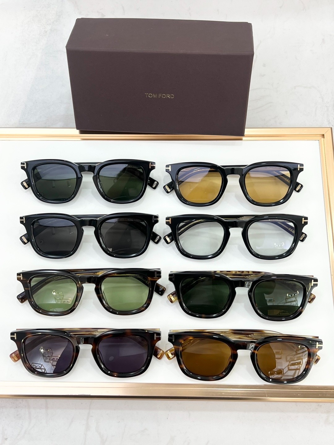 TOM FORD FT1326 Icon Square Black Clear 48口24-145 Eyeglasses New w/ Case