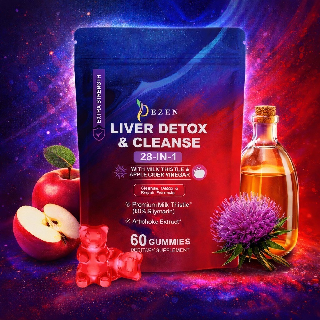 DEZEN Liver Cleanse Detox Gummies Apple Flavored 60 Count