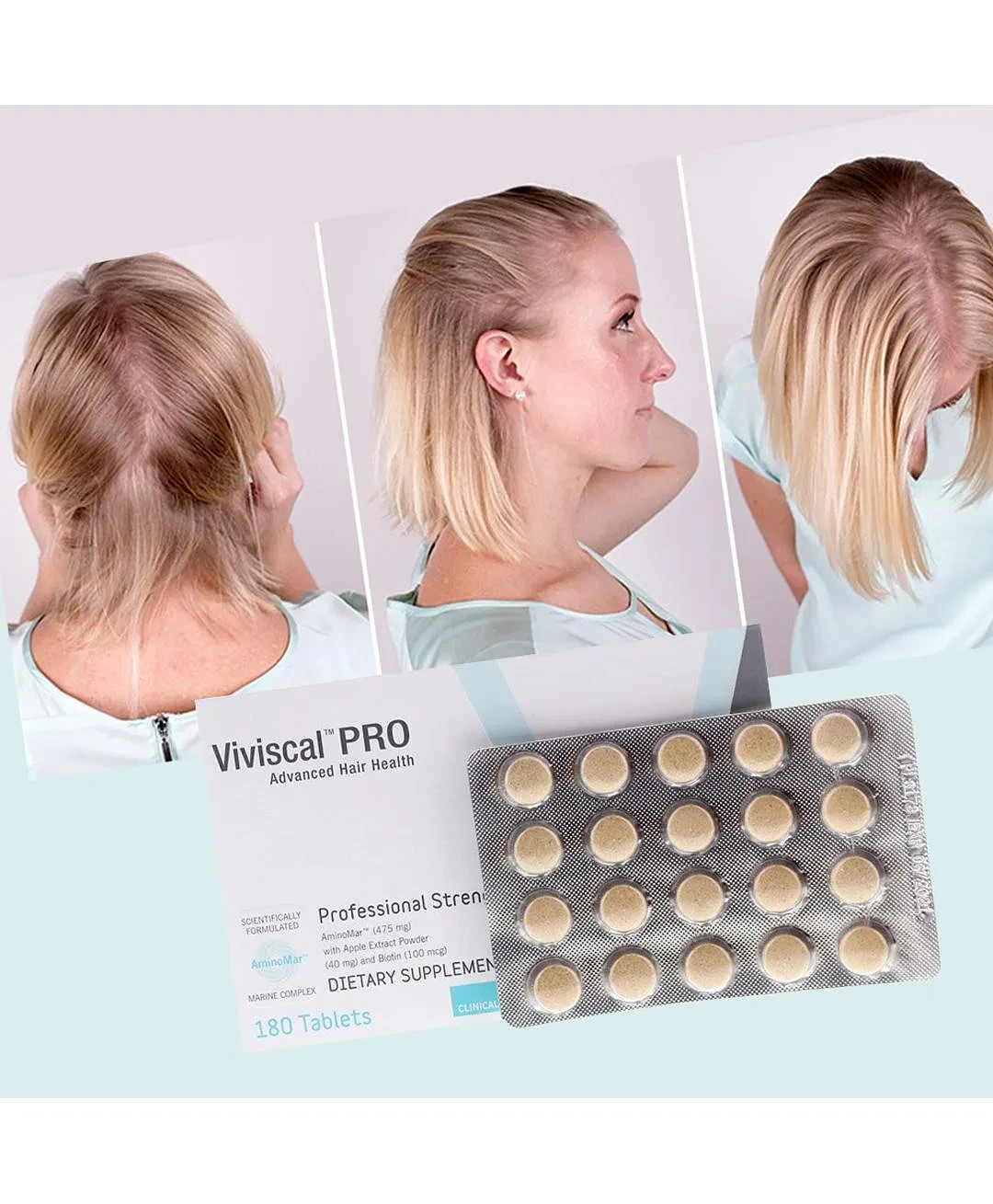 Viviscal Pro Hair Growth Supplement 180 Count Hair Vitamins Exp 04/2027