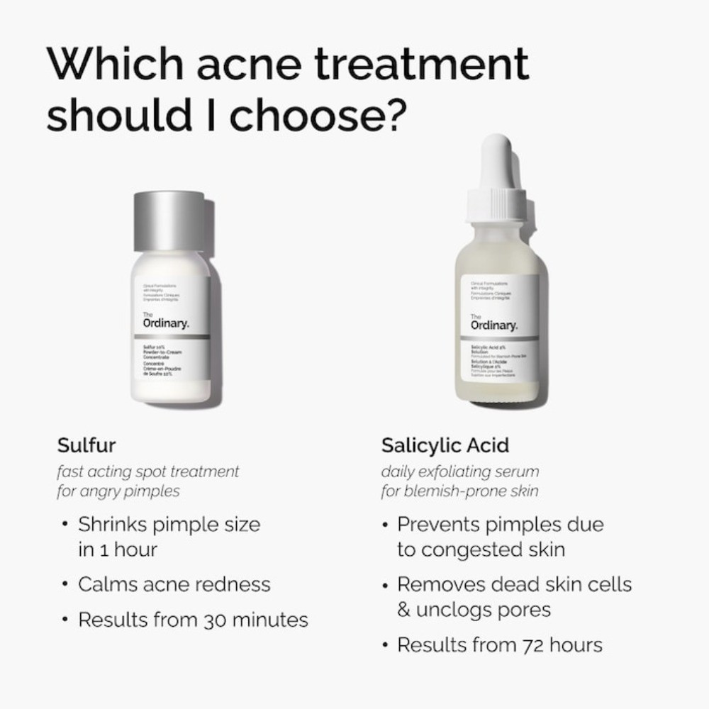 The Ordinary Authentic Sulfur 10% Powder-to-Cream Concentrate Acne 0.176 oz