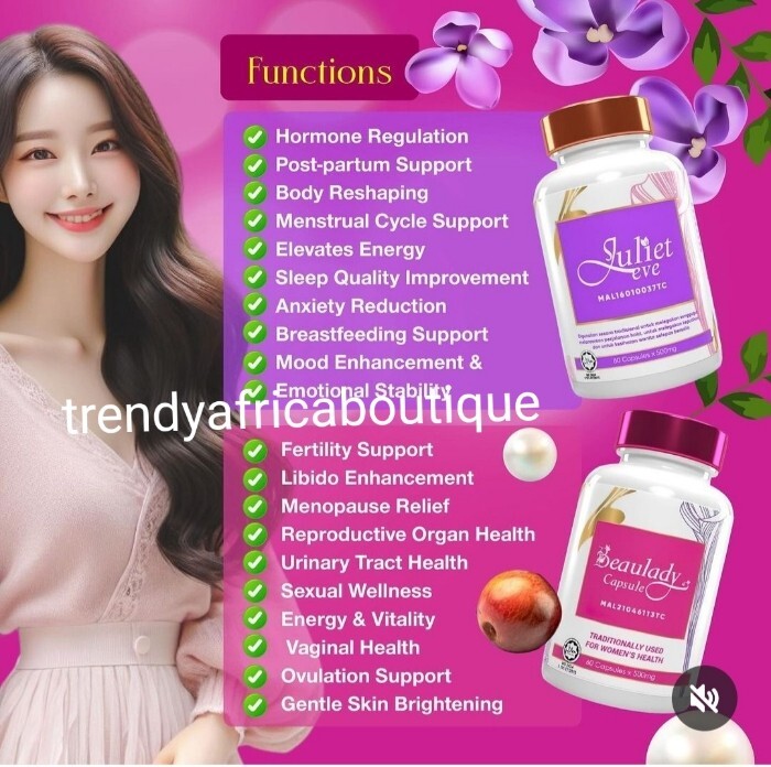 2pcs. Juliet EVE X 1 Bottle + NEW BeauLady NOURISHIEING INTIMACY X 1
