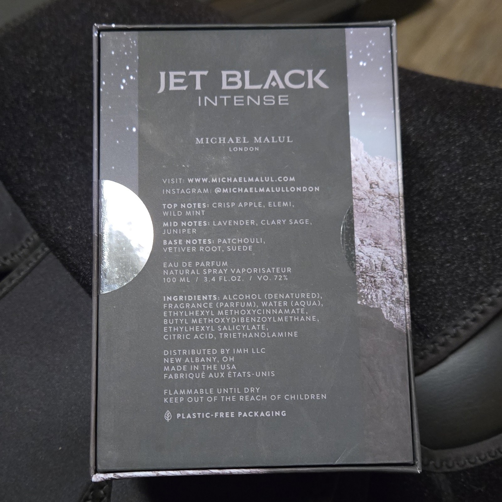 Michael Malul London Jet Black Intense Eau de Parfum Spray 3.4 fl oz Regular