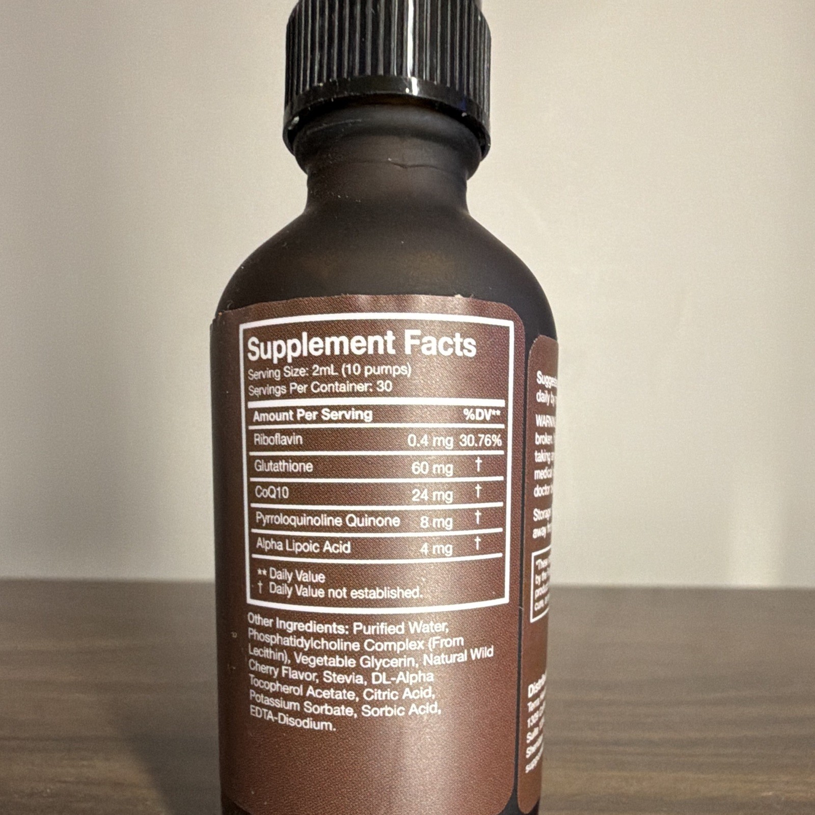 Terra Health Essentials Liposomal Glutathione Liquid Wild Cherry 2 fl oz (60 ml)