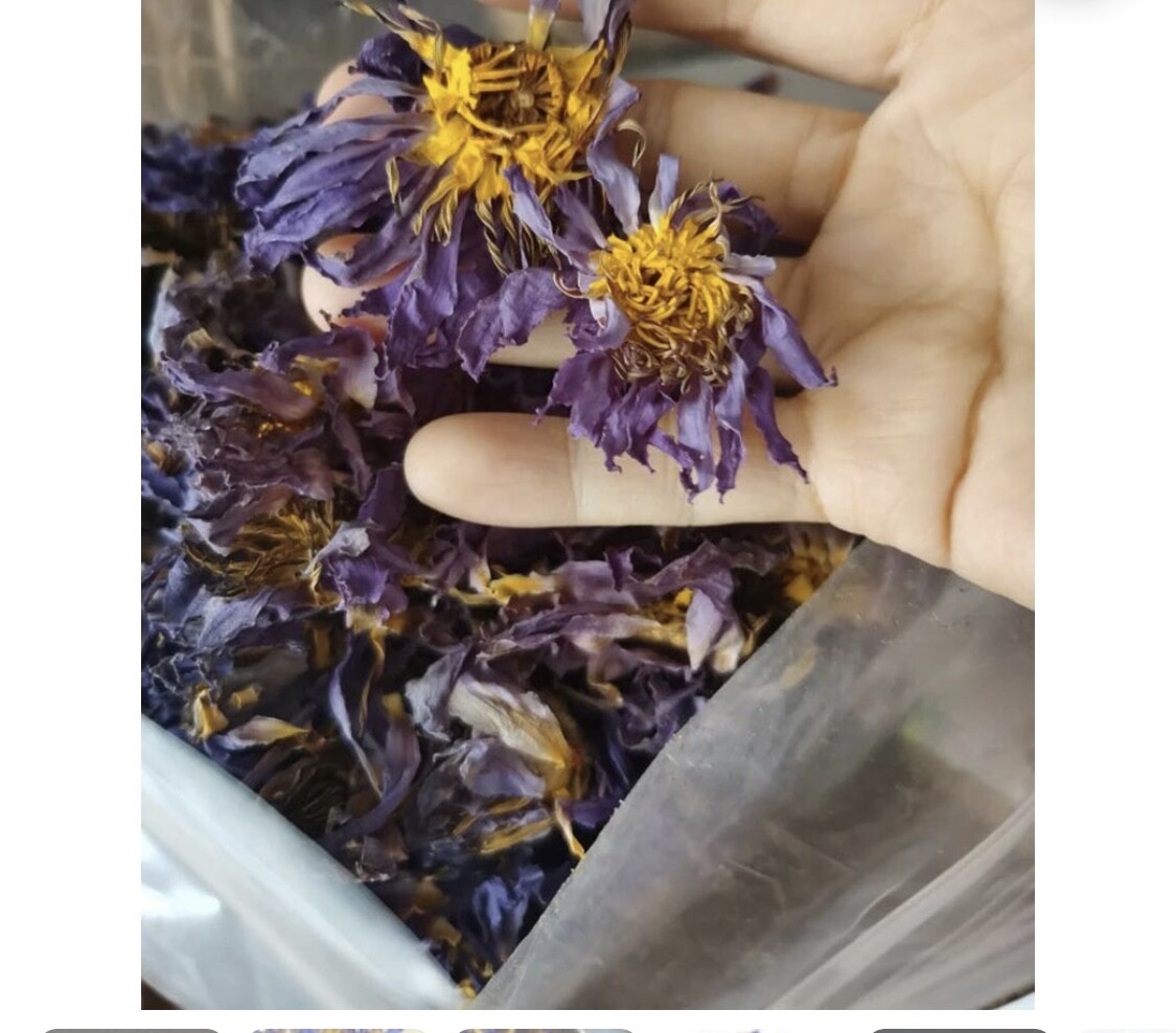 Dried Blue Lotus Herbal tea – 100g – Nymphaea Caerulea- 100% all natural.