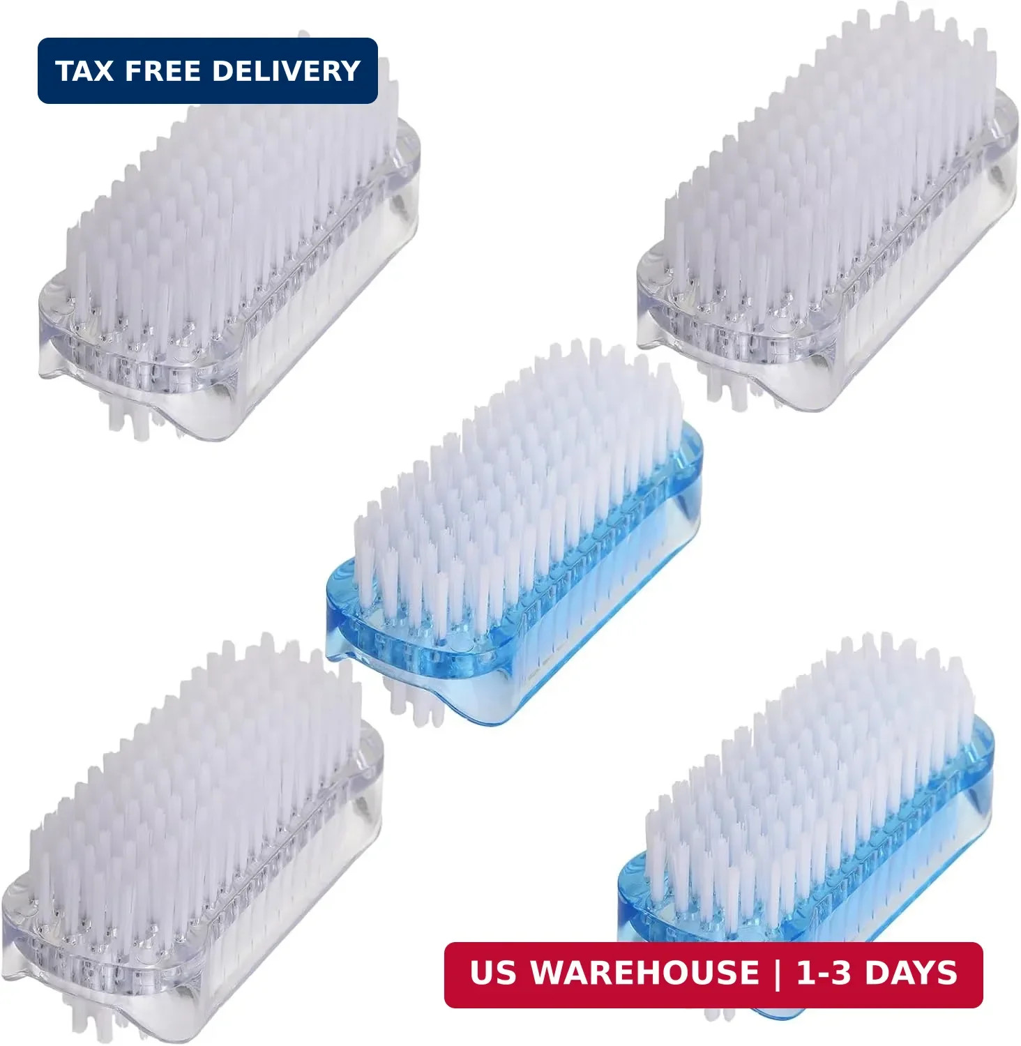 5 Pack Nail Brush for Cleaning Fingernails – Two Sided Hand Fingernail Scrub Bru