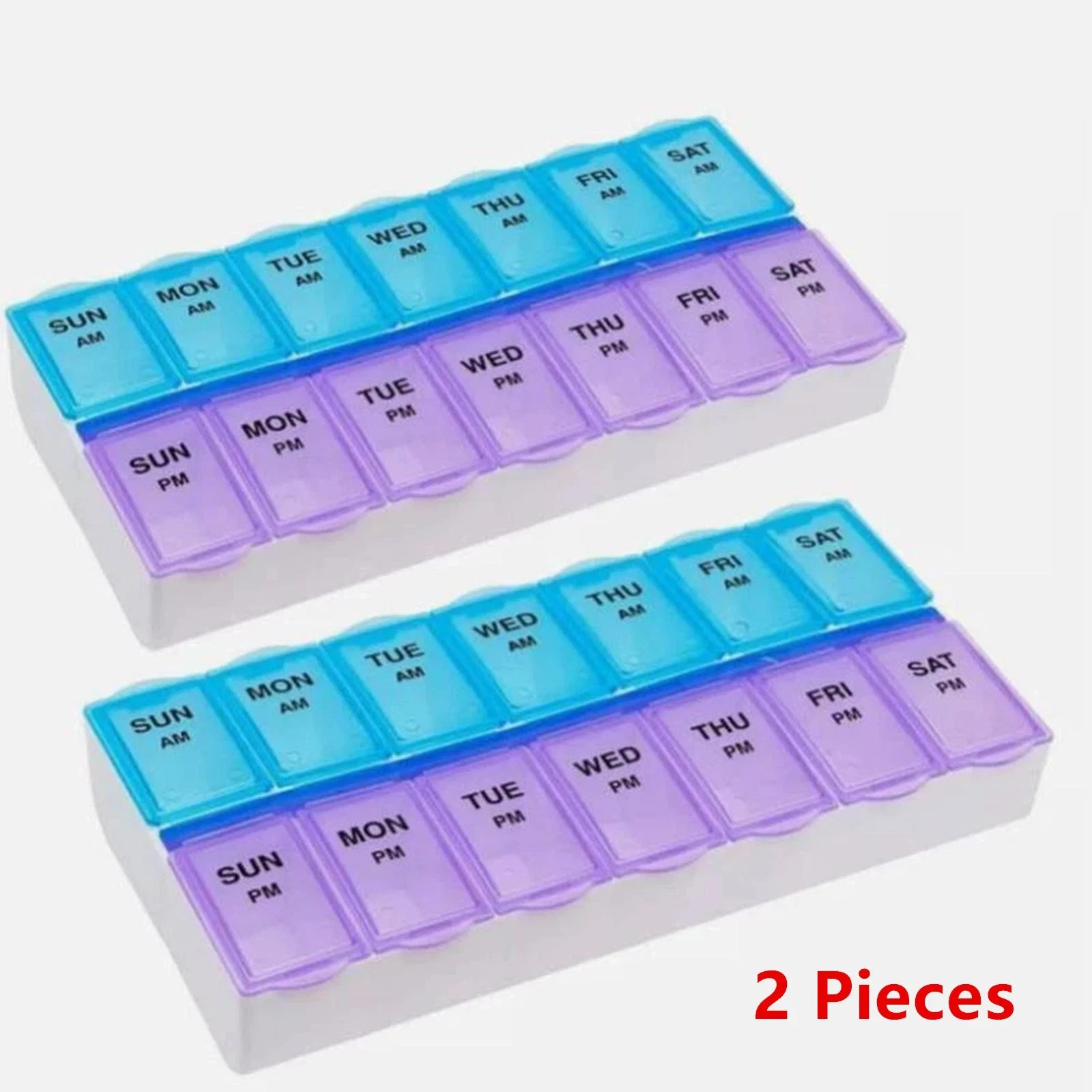 1~3 PC Weekly Pill Box Organizer Twice a Day 7-Day AMPM Medicine Organizer Case