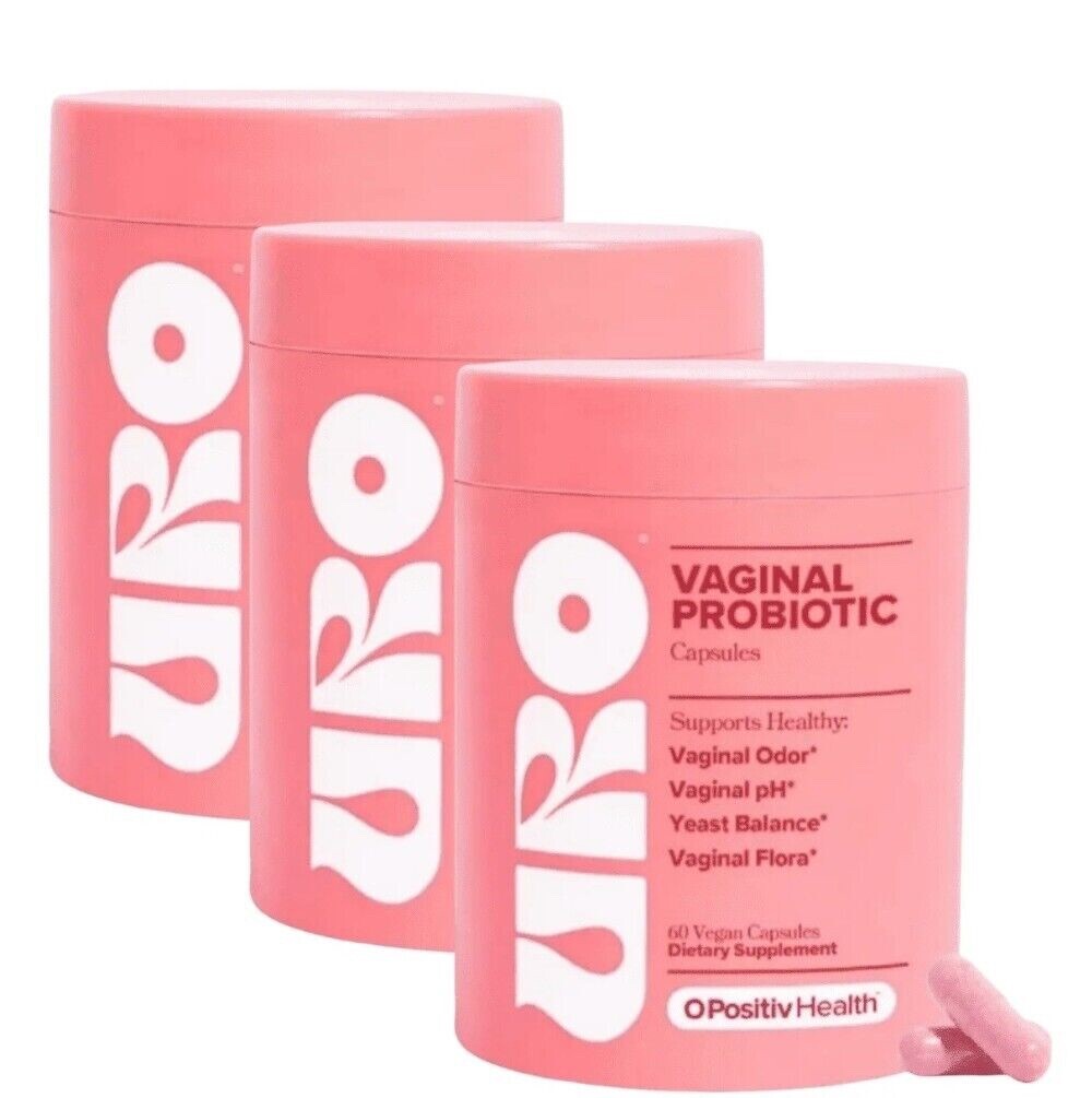 3Packs URO O Positiv Vaginal Probiotics for Women pH Balance w/ Prebiotic 180 ct