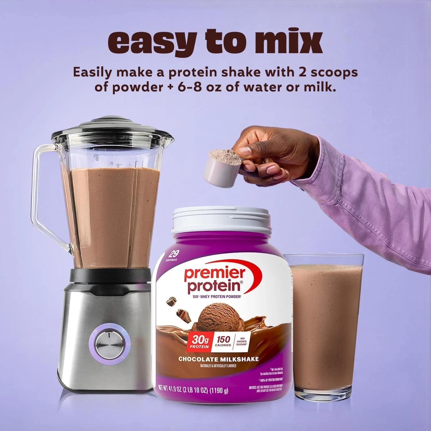 Premier Protein Powder, Chocolate Milkshake, 30g Protein, 1g Sugar, 41.9oz