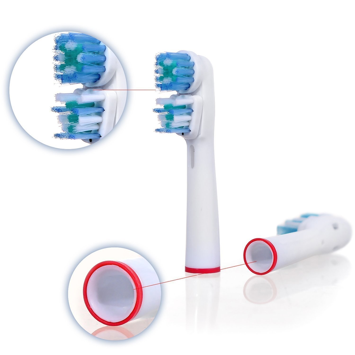 Hippie Hype Double Clean Brush Heads Compatible Braun Oral-B Dual Clean