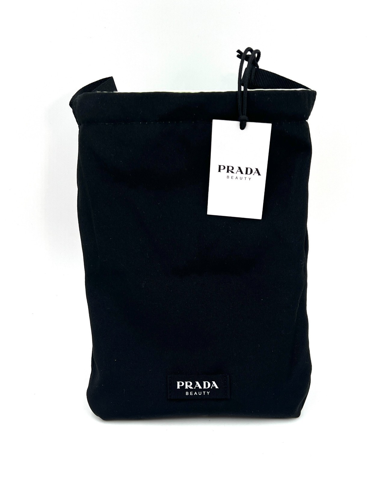Prada Beauty Reversible Drawstring Makeup Bag Pouch ~ Light Green / Black