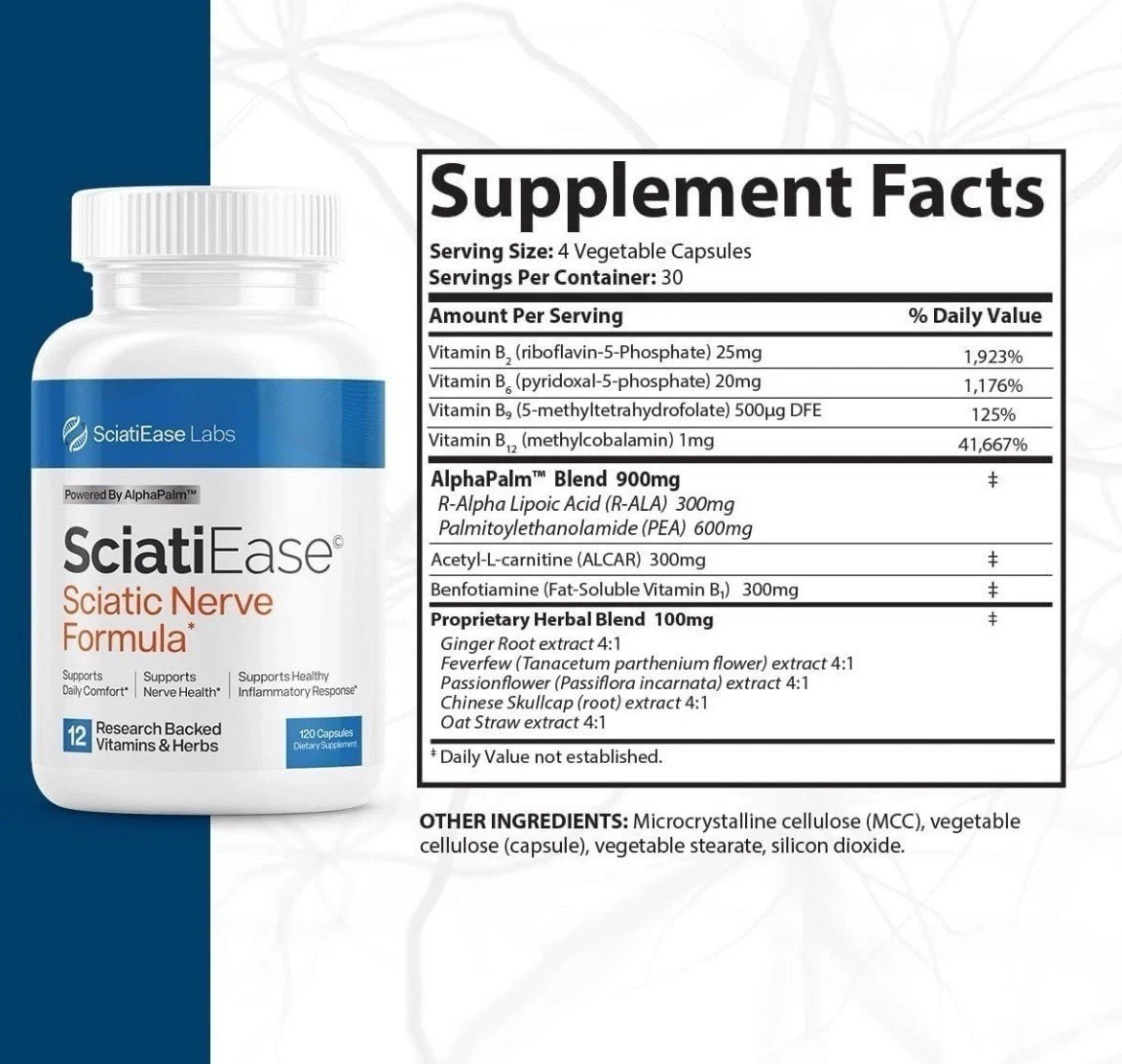1-3Pack SciatiEase Labs Sciati Ease Sciatic Nerve Formula 120 Cap ! Exp 2027