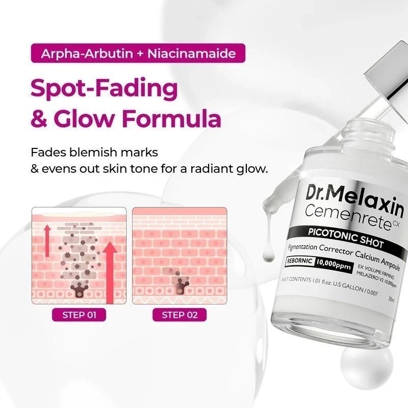 Dr.Melaxin Cemenrete Cyano Pink Spicule Serum with Calcium skin care Two set US