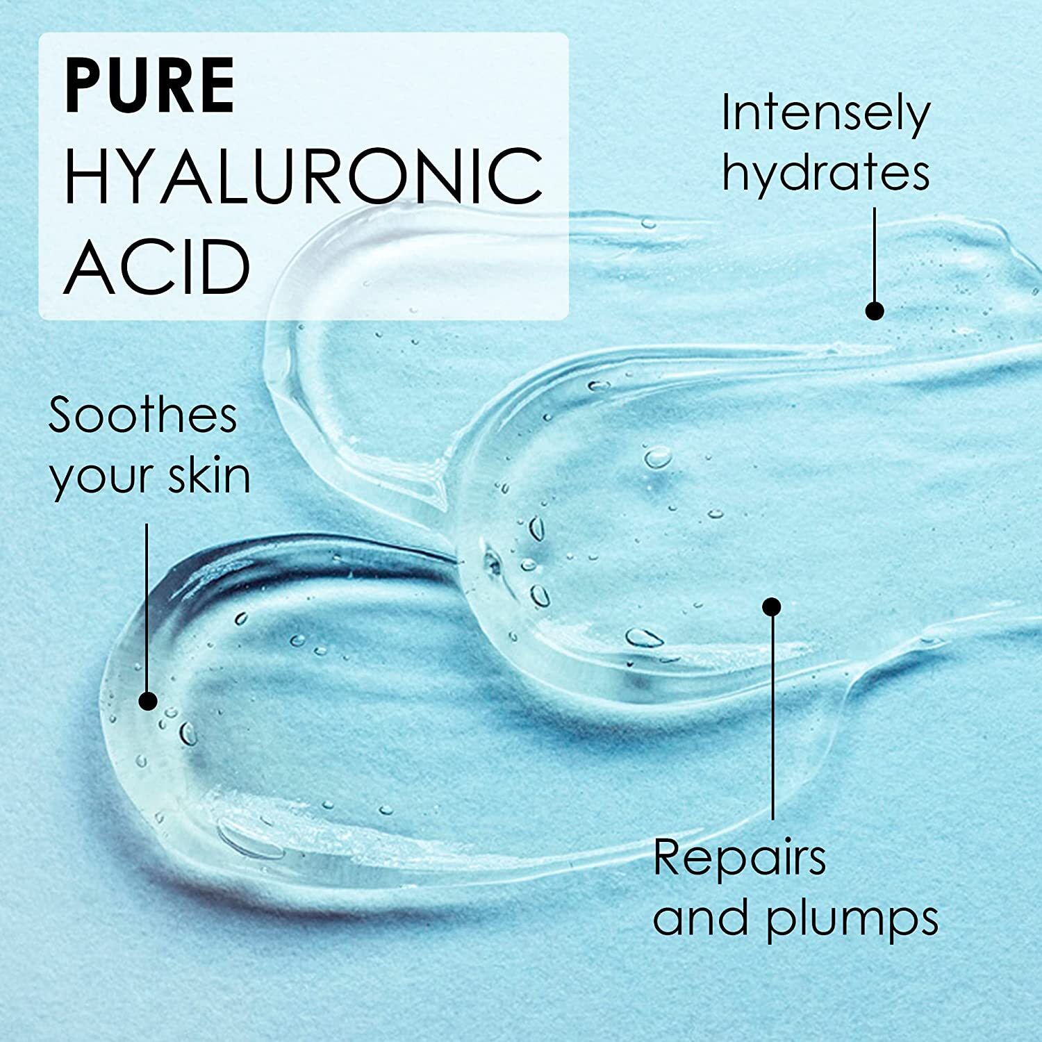 Hyaluronic Acid Anti-aging Serum for Face – 100% Pure Medical Formula – 2 oz