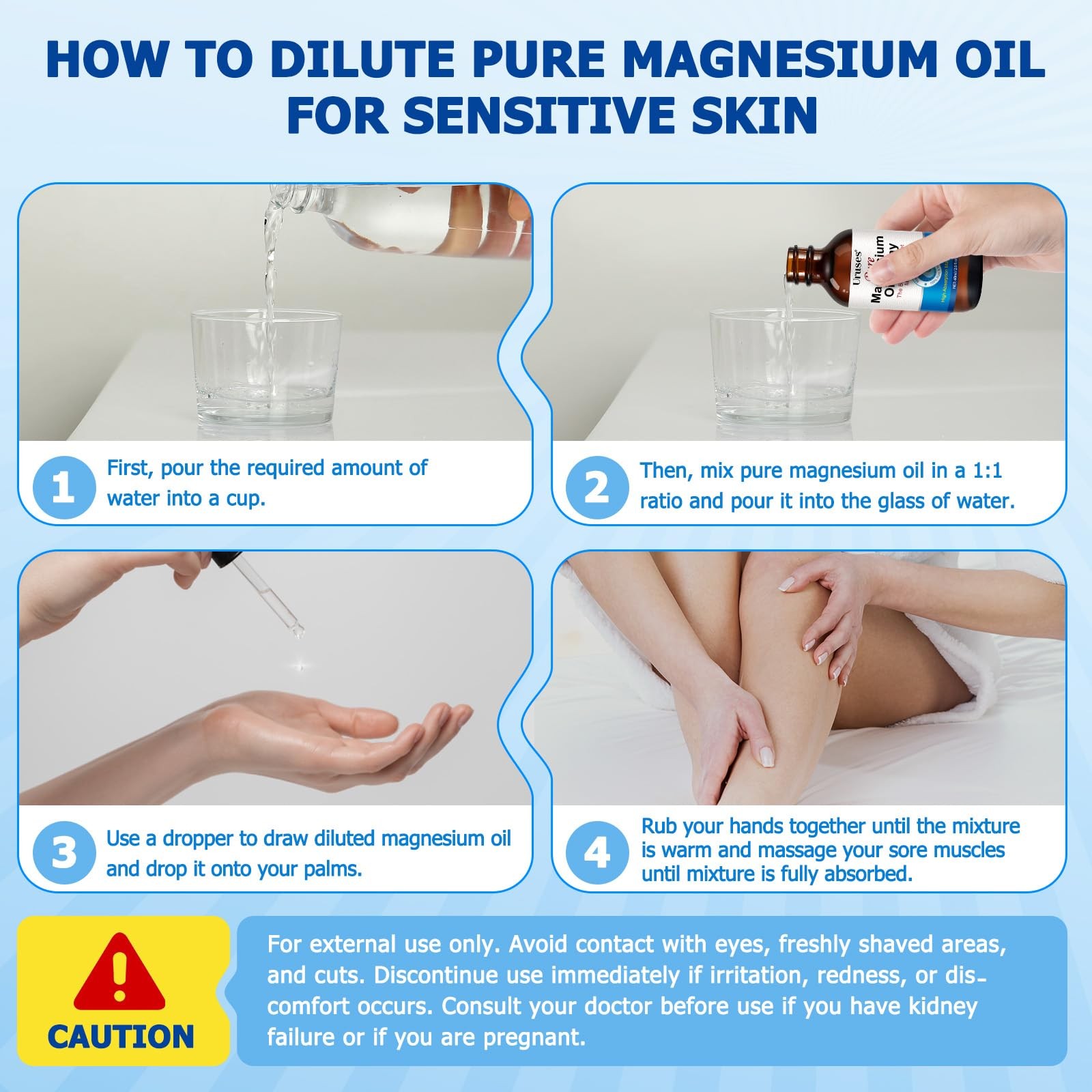 Magnesium Spray, Oil for Feet, 100% Pure 2 Fl Oz (Pack of 1)