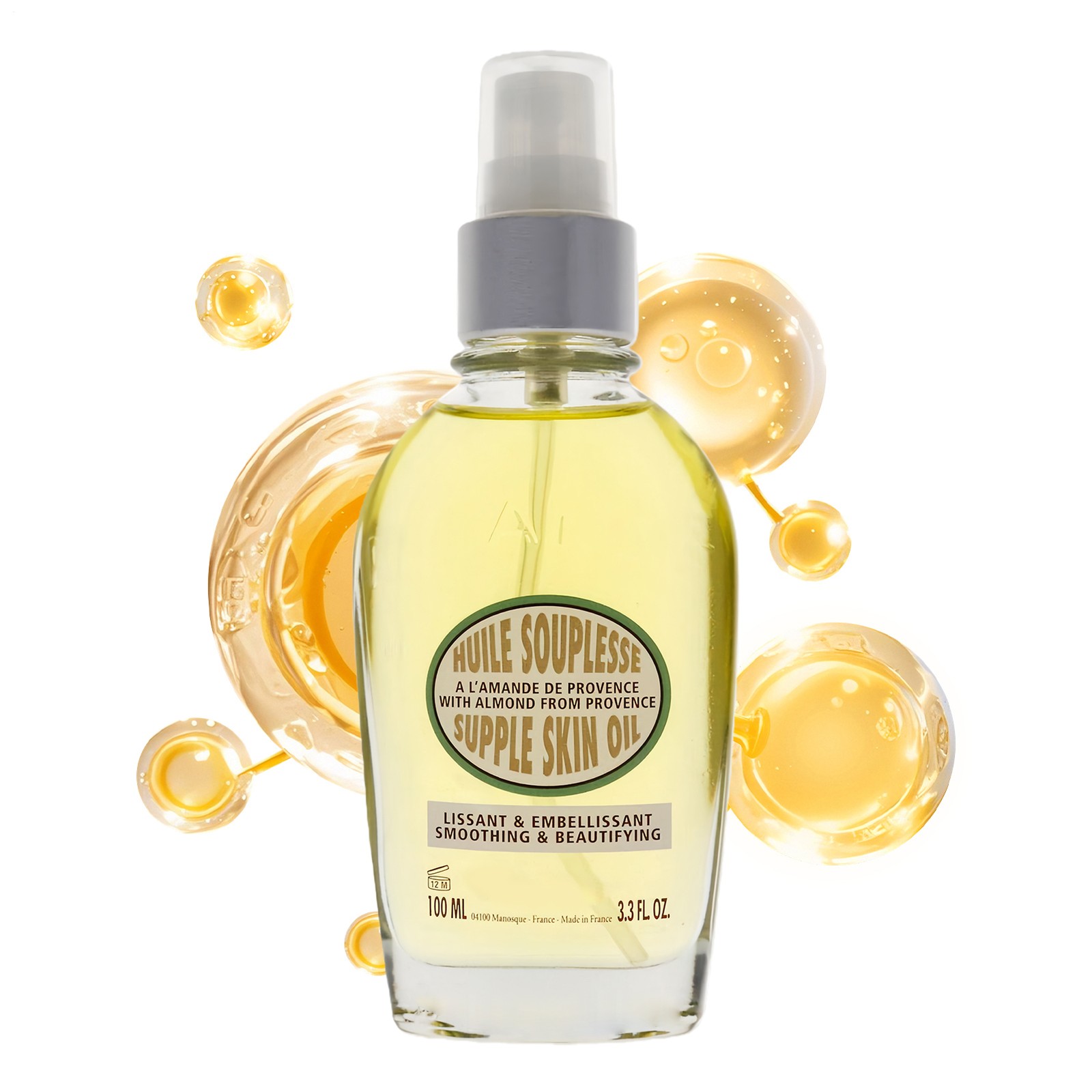 2PCS L’Occitane Almond Supple Skin Oil oz Unisex, for 3.4 Nourishing Body Oil