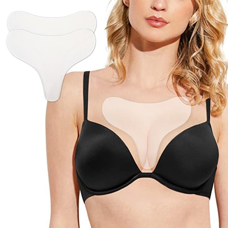 2-Pack Silicone Chest Patches – Overnight Wrinkle Smoothers for Youthful Clea…