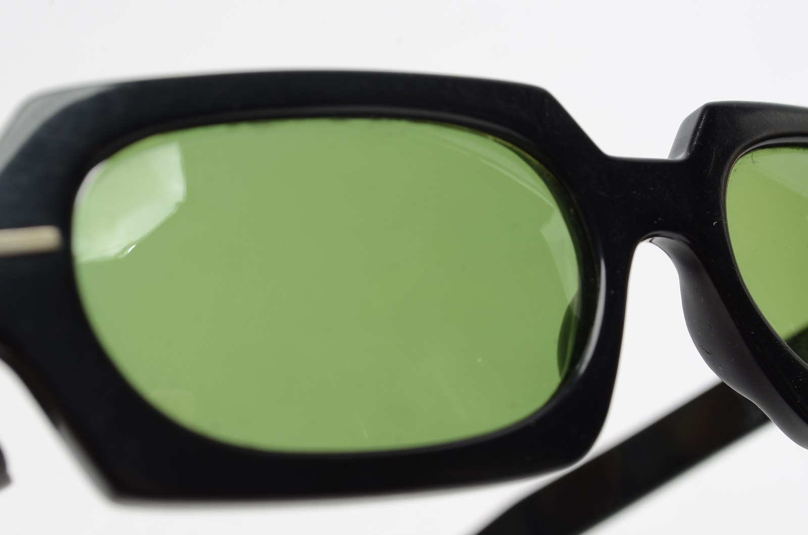 Vintage Cool-Ray Polaroid #120 Black Green Lens Sunglasses w/ Ray-Ban Case