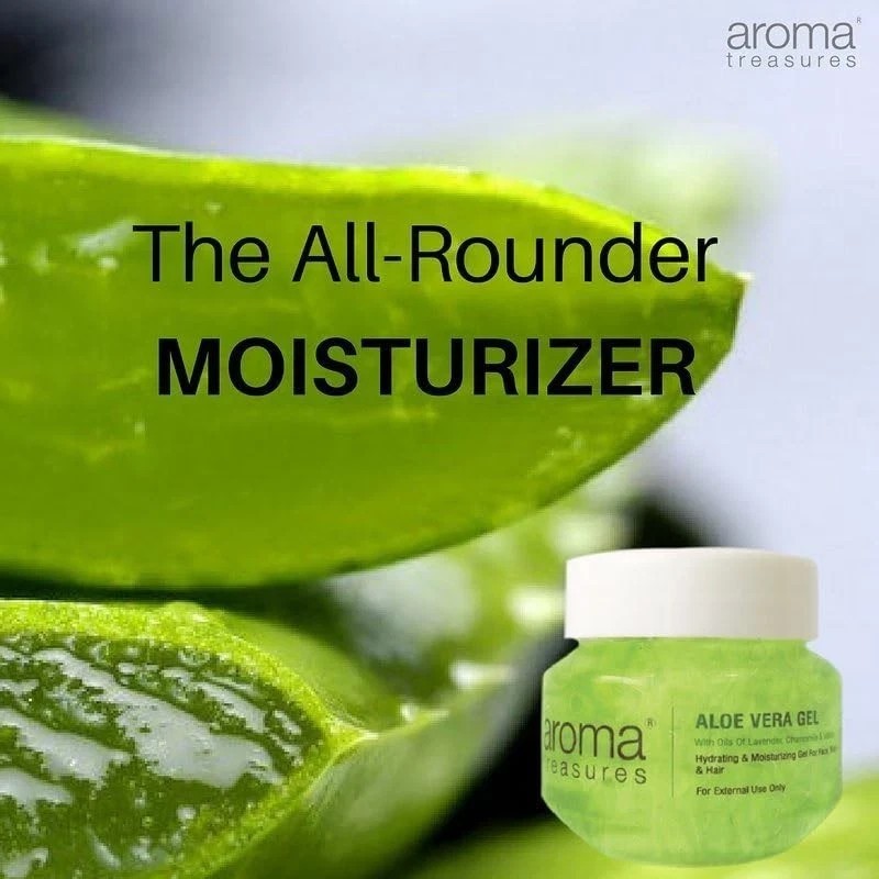 Aroma Treasures Aloe Vera Gel 125g | Face & Hair Moisturizer Paraben Free Unisex