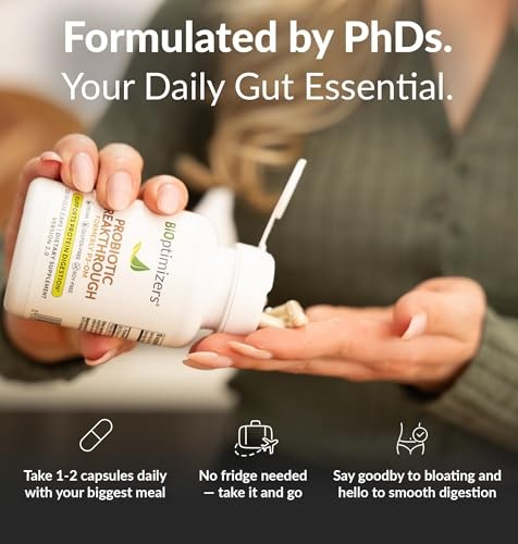 BIOptimizers Probiotic Breakthrough – Lactobacillus Plantarum OM Probiotics & Pr
