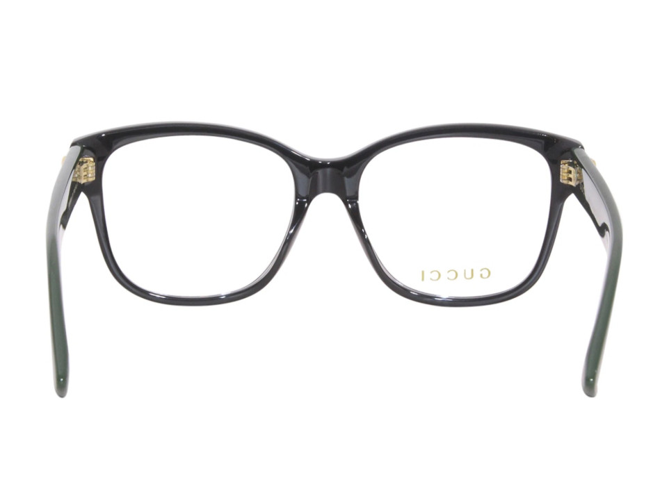 GUCCI GG0038ON 011 Black Green / Red Women’s 54 mm Eyeglasses NEW 100%