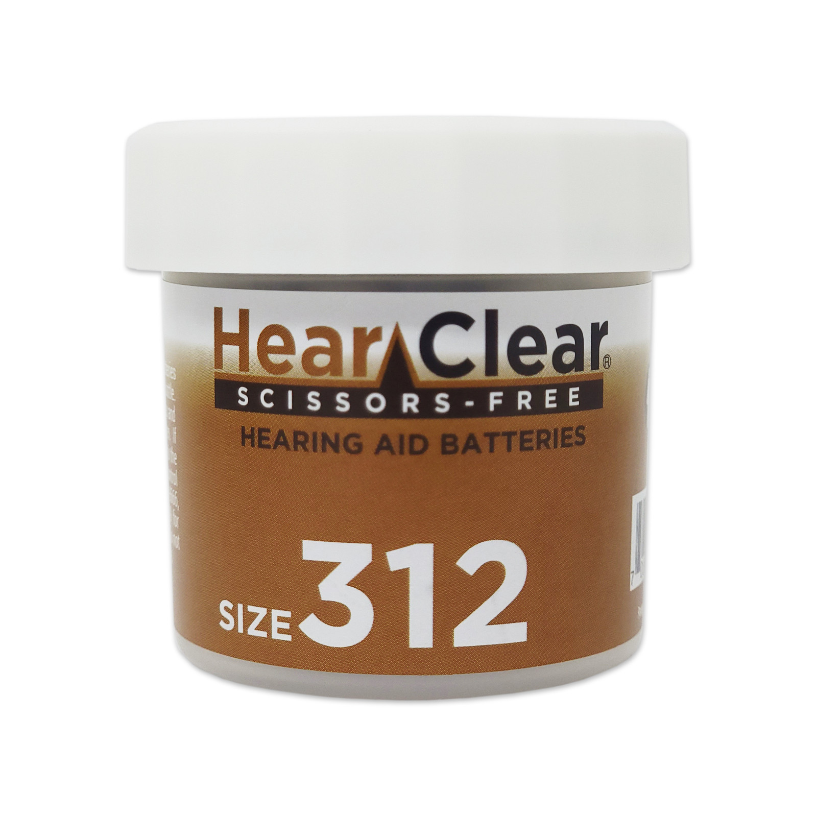 HearClear Size 312 PR41 Zinc Air 1.45V Hearing Aid Batteries (60 Pack)
