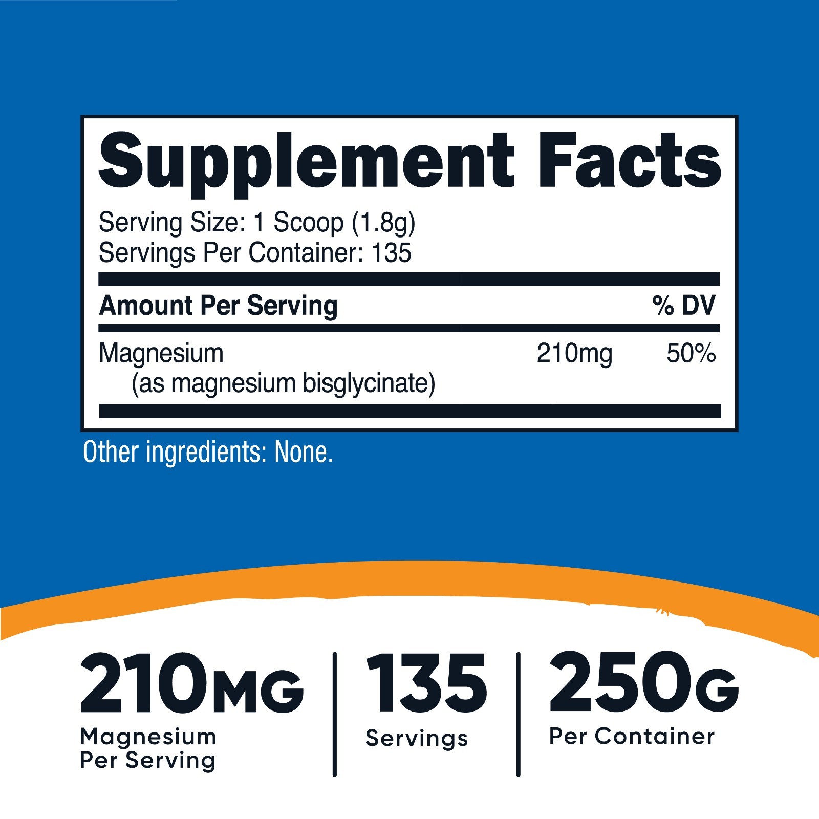 Nutricost Magnesium Bisglycinate Powder (250 Grams) Unflavored