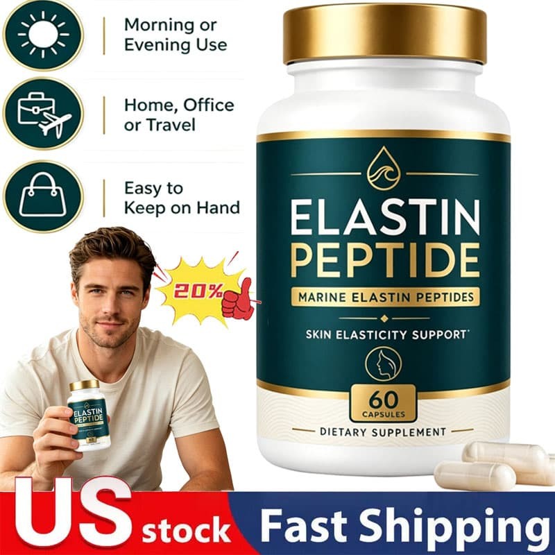 2PCS NEW Elastin Peptide Skin Tightening Supplement, Skin Elasticity, 60 Count