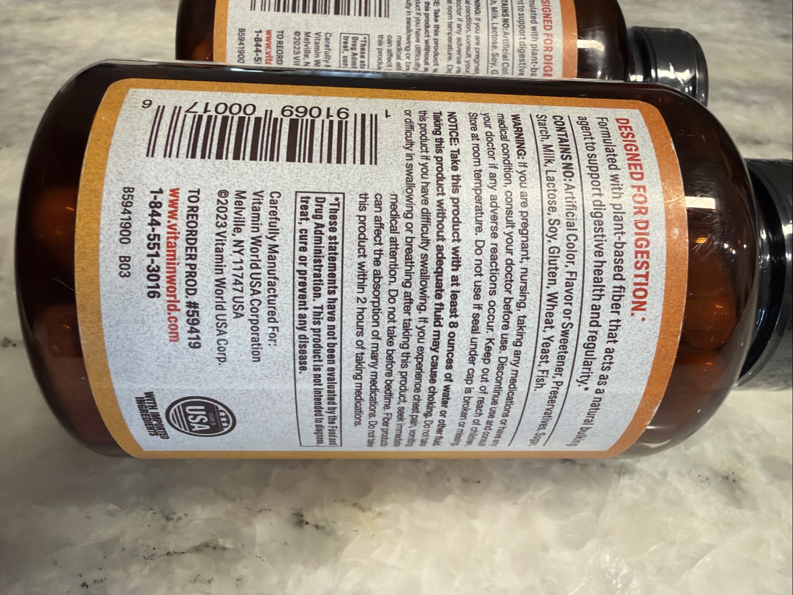2 Pack – Vitamin World Psyllium Seed Husks 1Digestive Health 120 Each Exp 9/26